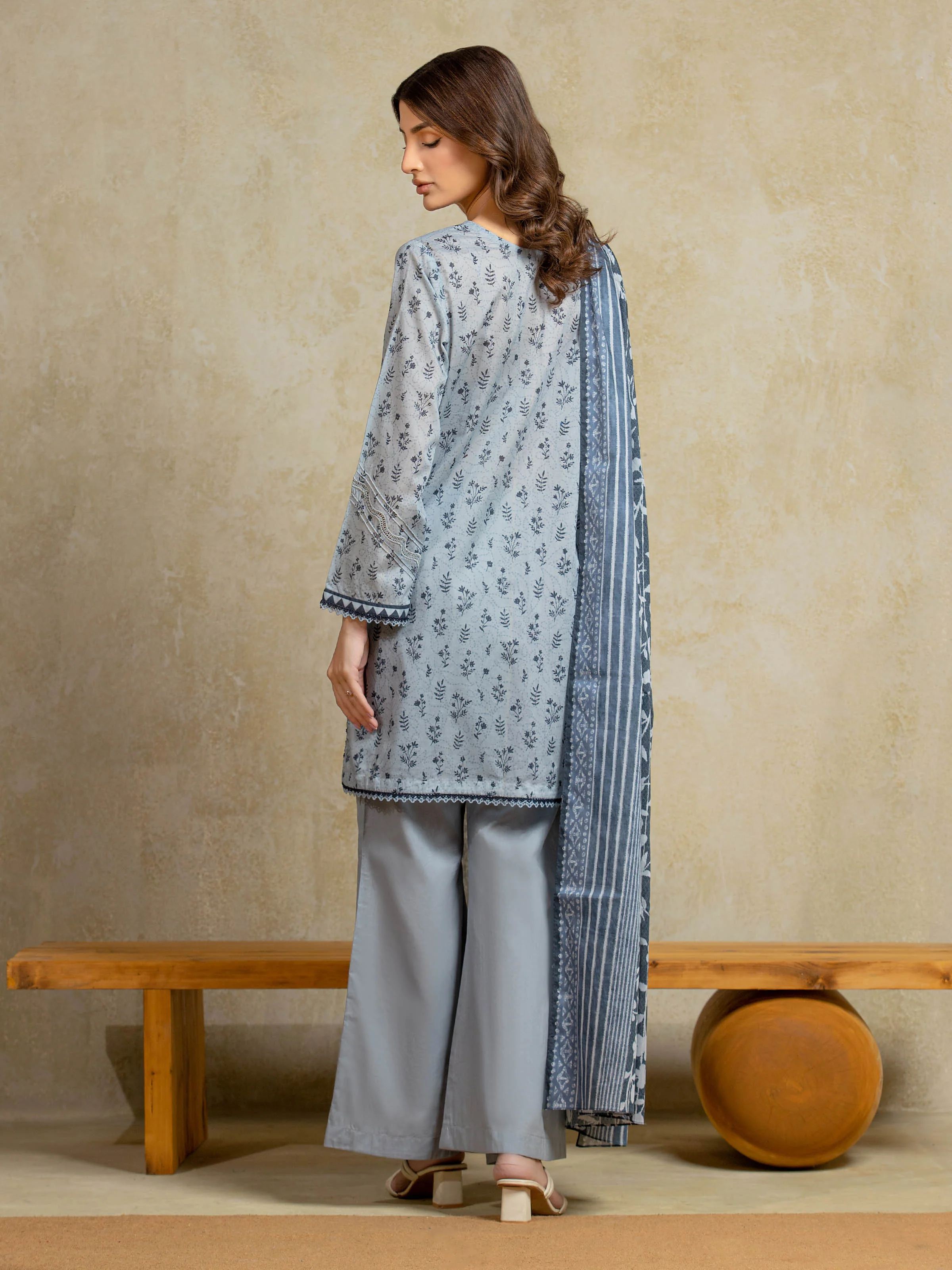 Printed Khaddar Suit - EWU5A3-35924-3P - Image 6