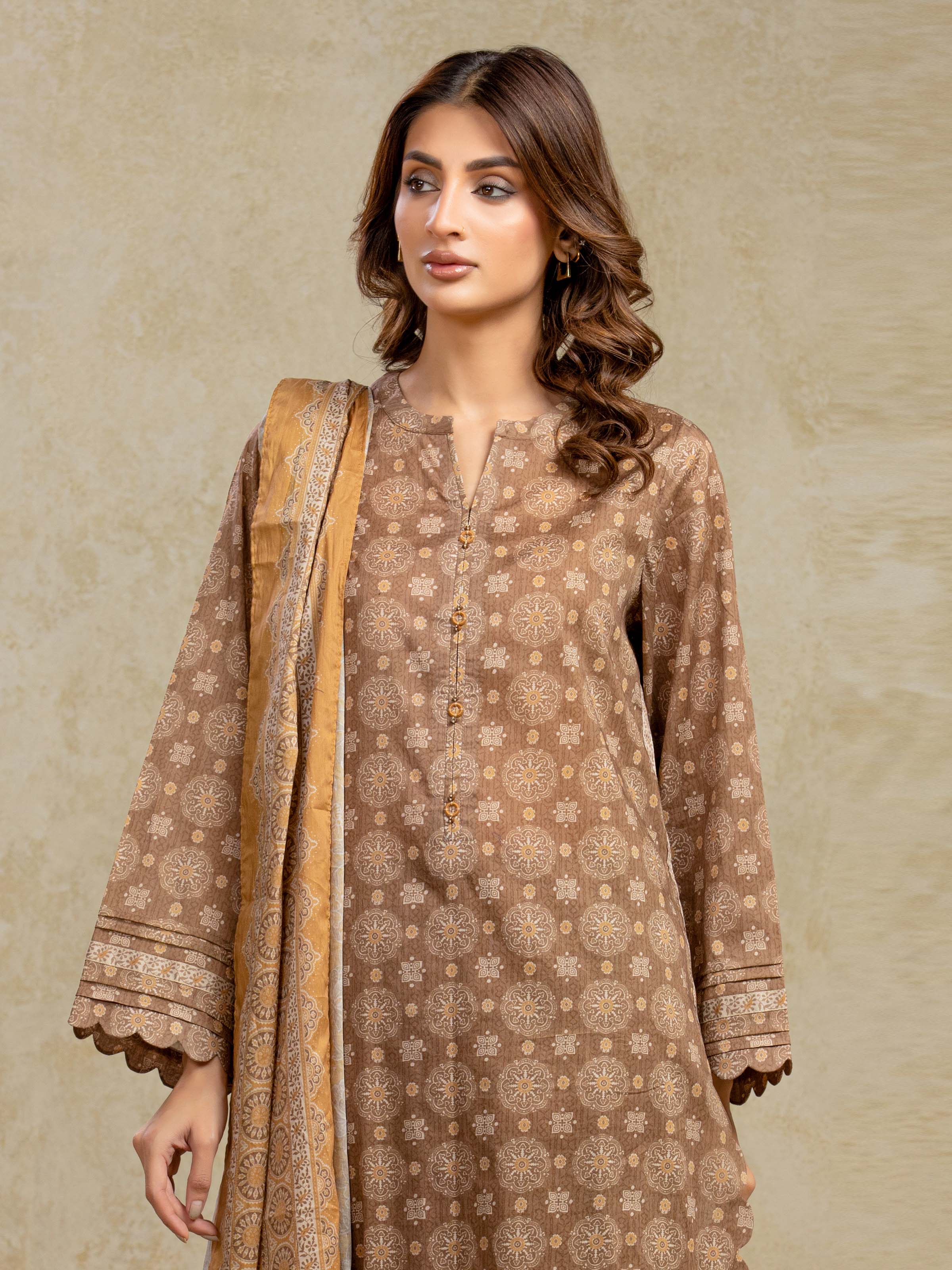 Printed Khaddar Suit - EWU5A3-35940-3P - Image 2