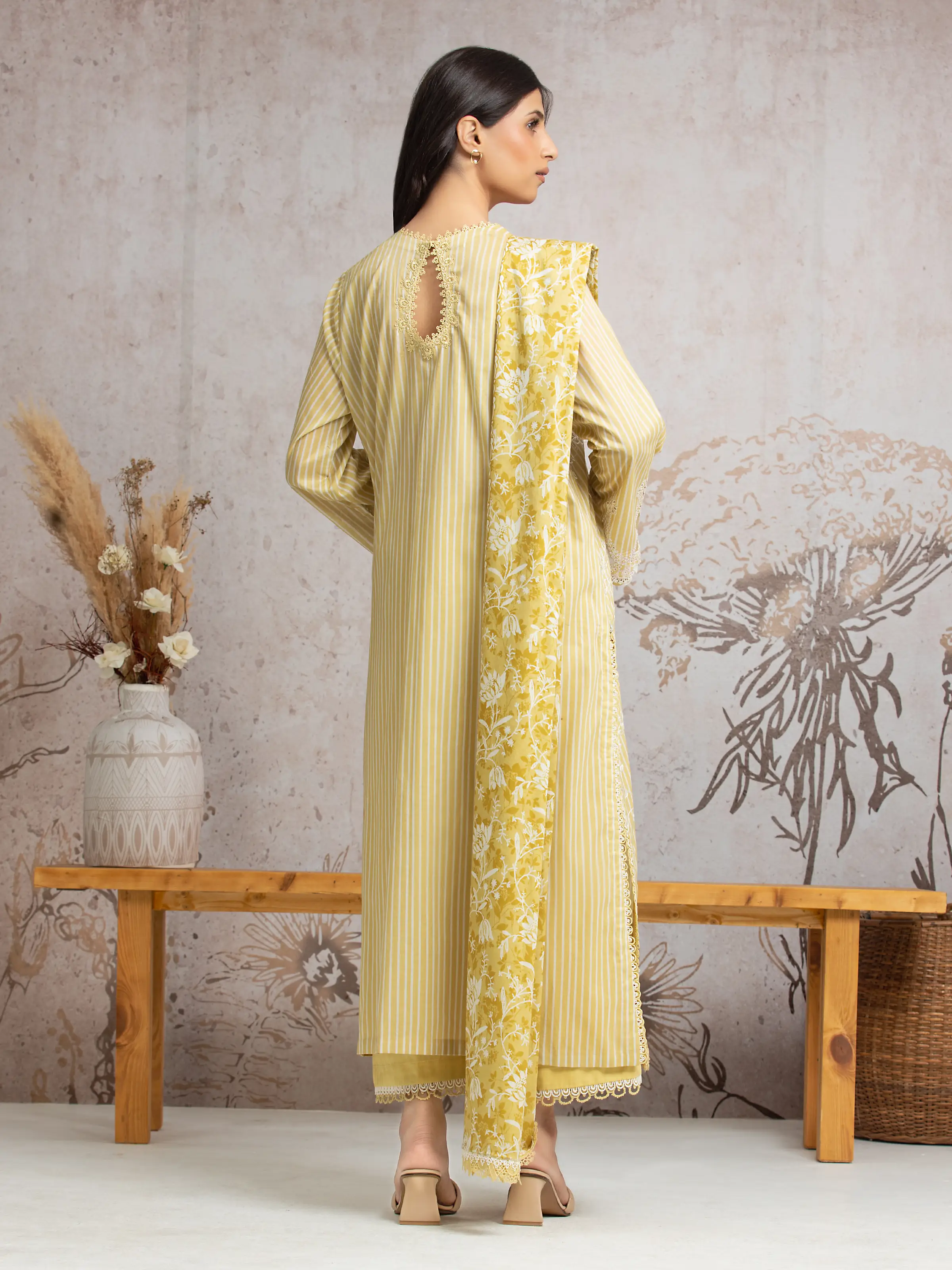 Embroidered Cambric Suit - EWU24V2-30026-3P - Image 4