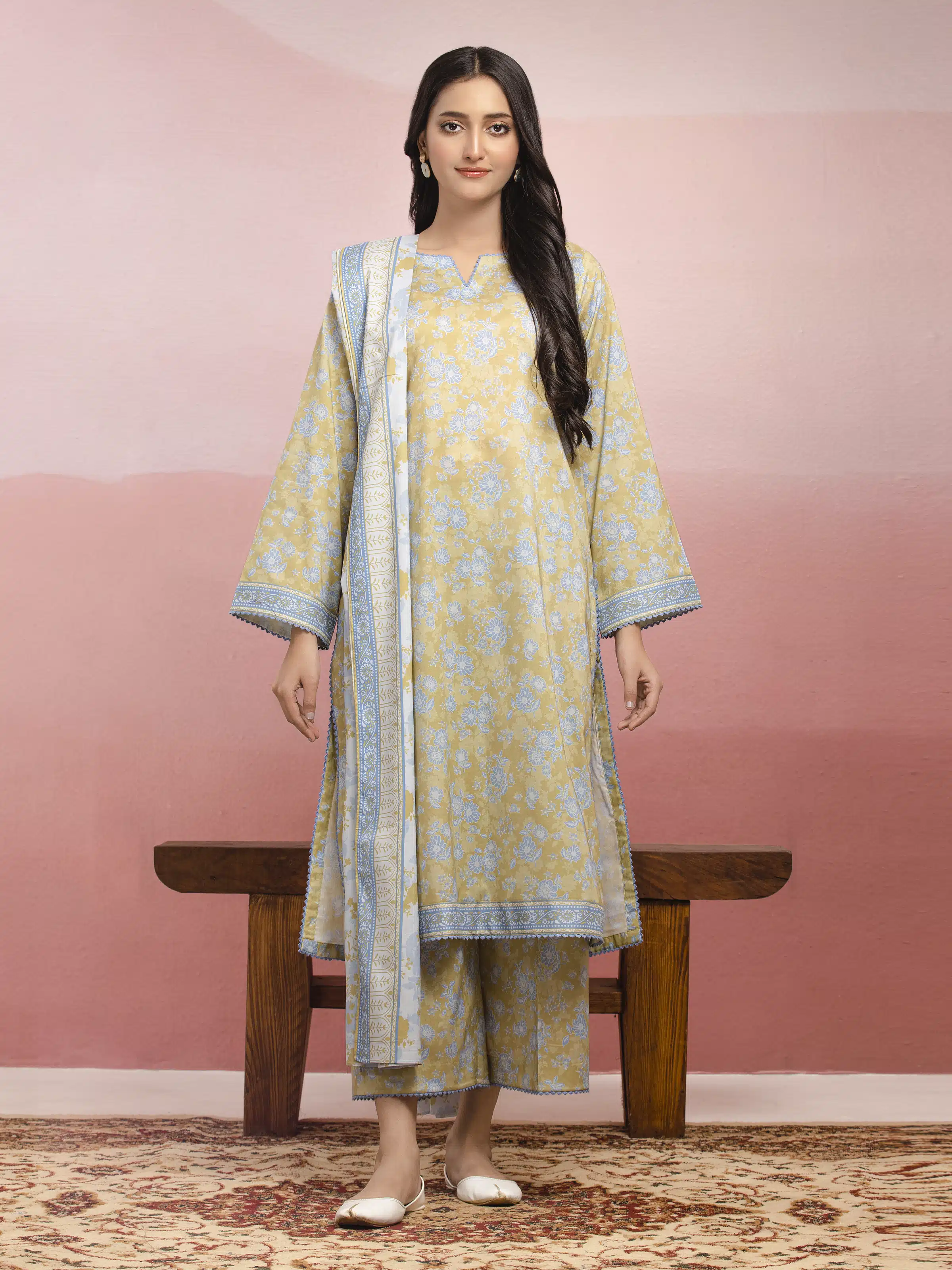 Printed Lawn Suit - EWU5A1-35101-3P