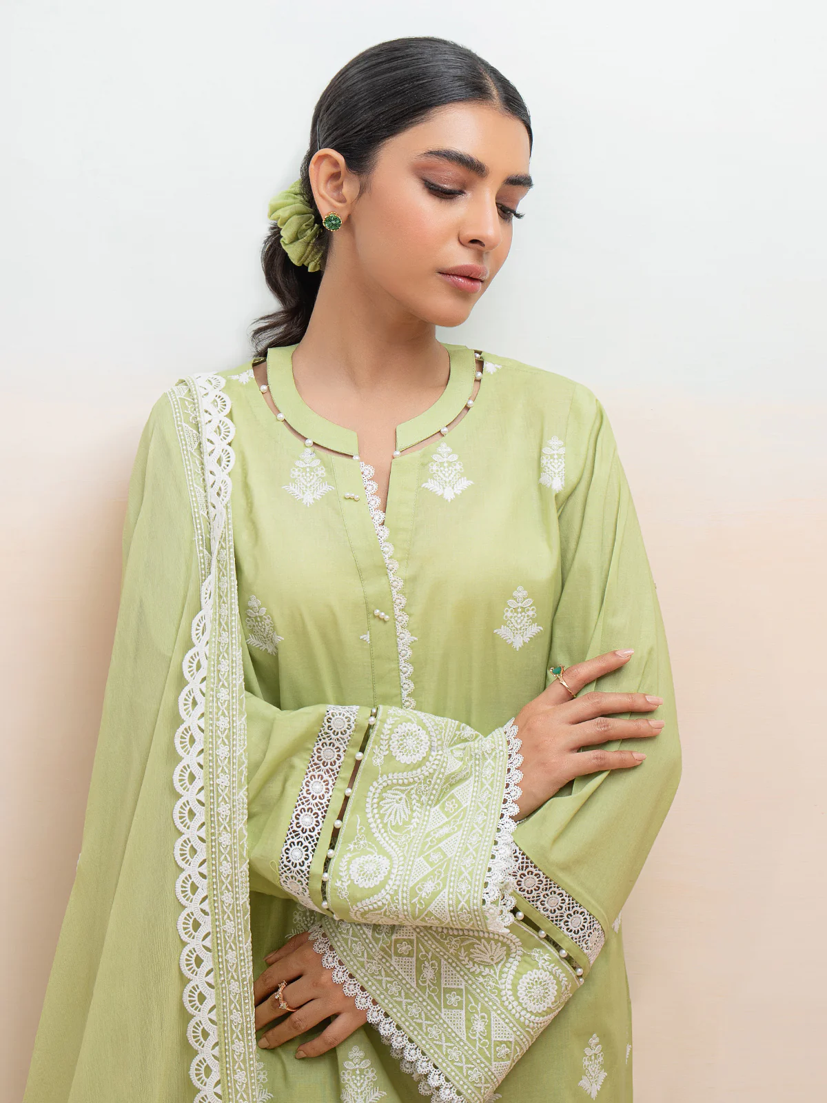Embroidered Cambric Shirt - EWU24V2-28645S - Image 7