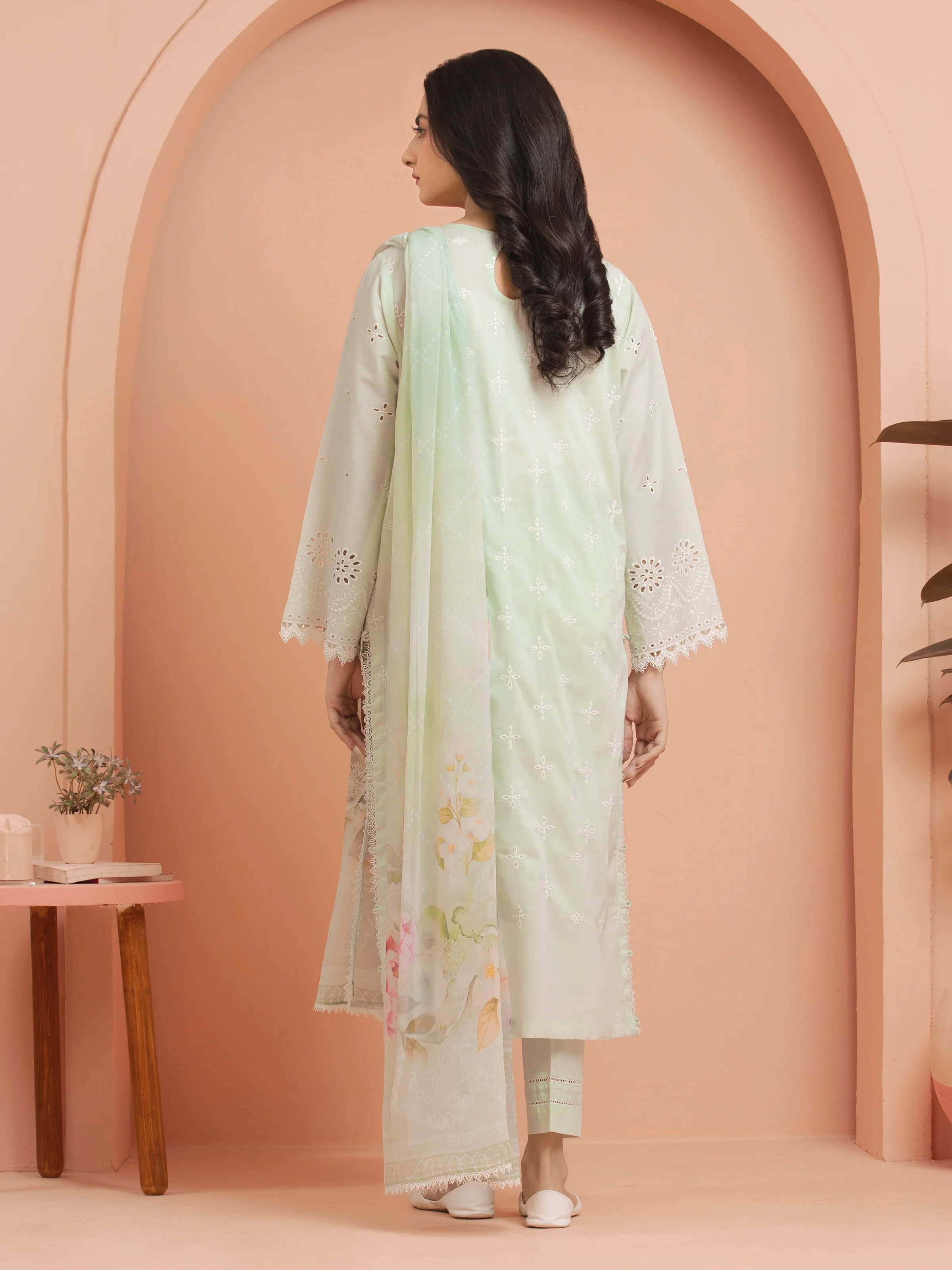Embroidered Cambric Suit - EWU24V2-30387-3P - Image 2