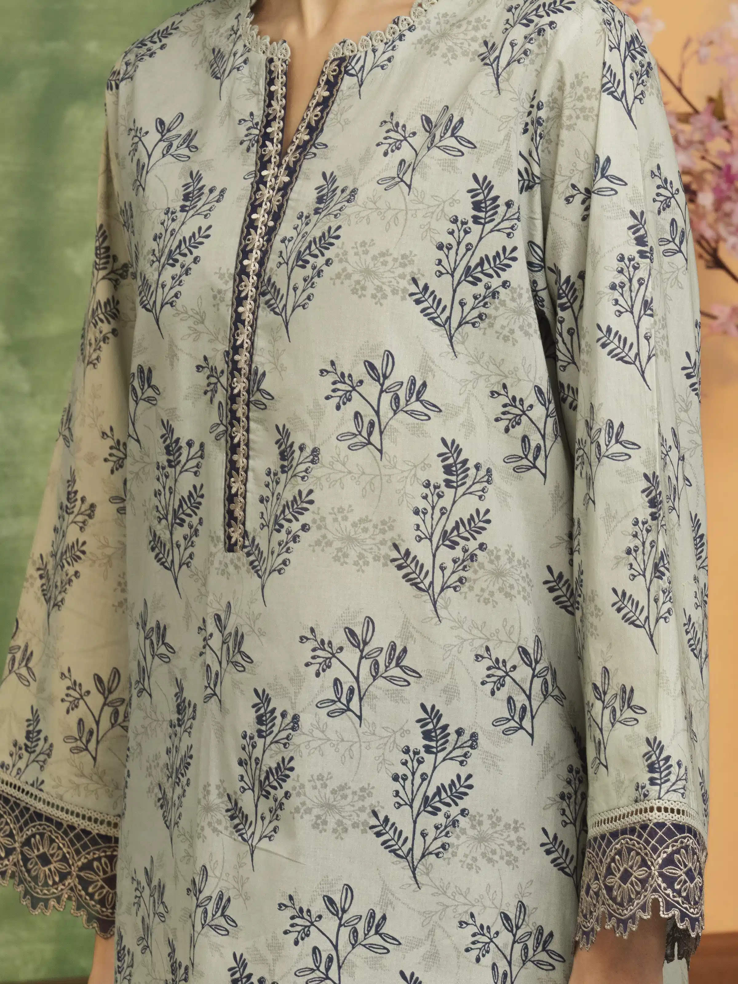 Embroidered Lawn Shirt Trouser - EWU5V1-31460ST - Image 2