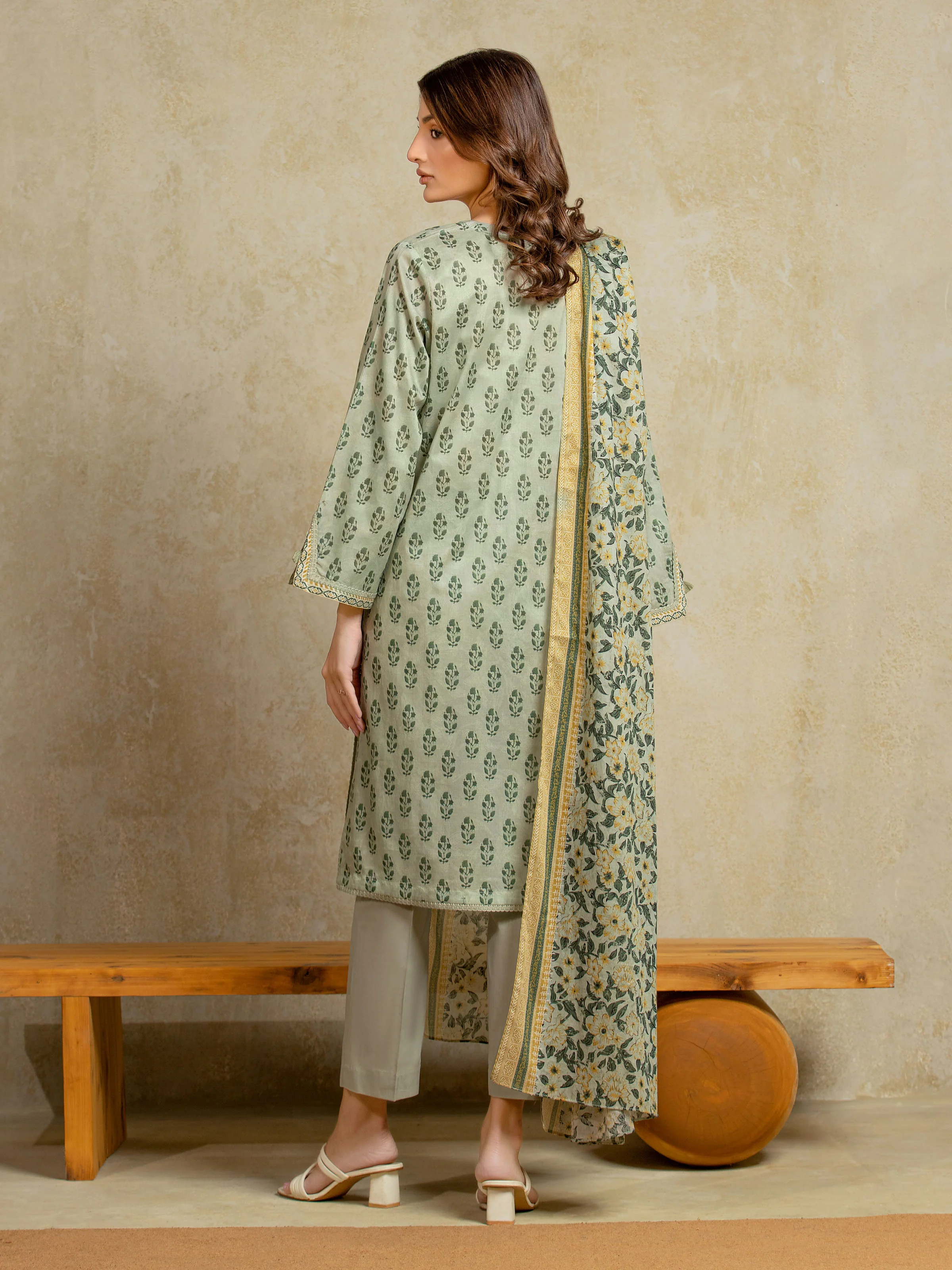 Printed Khaddar Suit - EWU5A3-35922-3P - Image 6