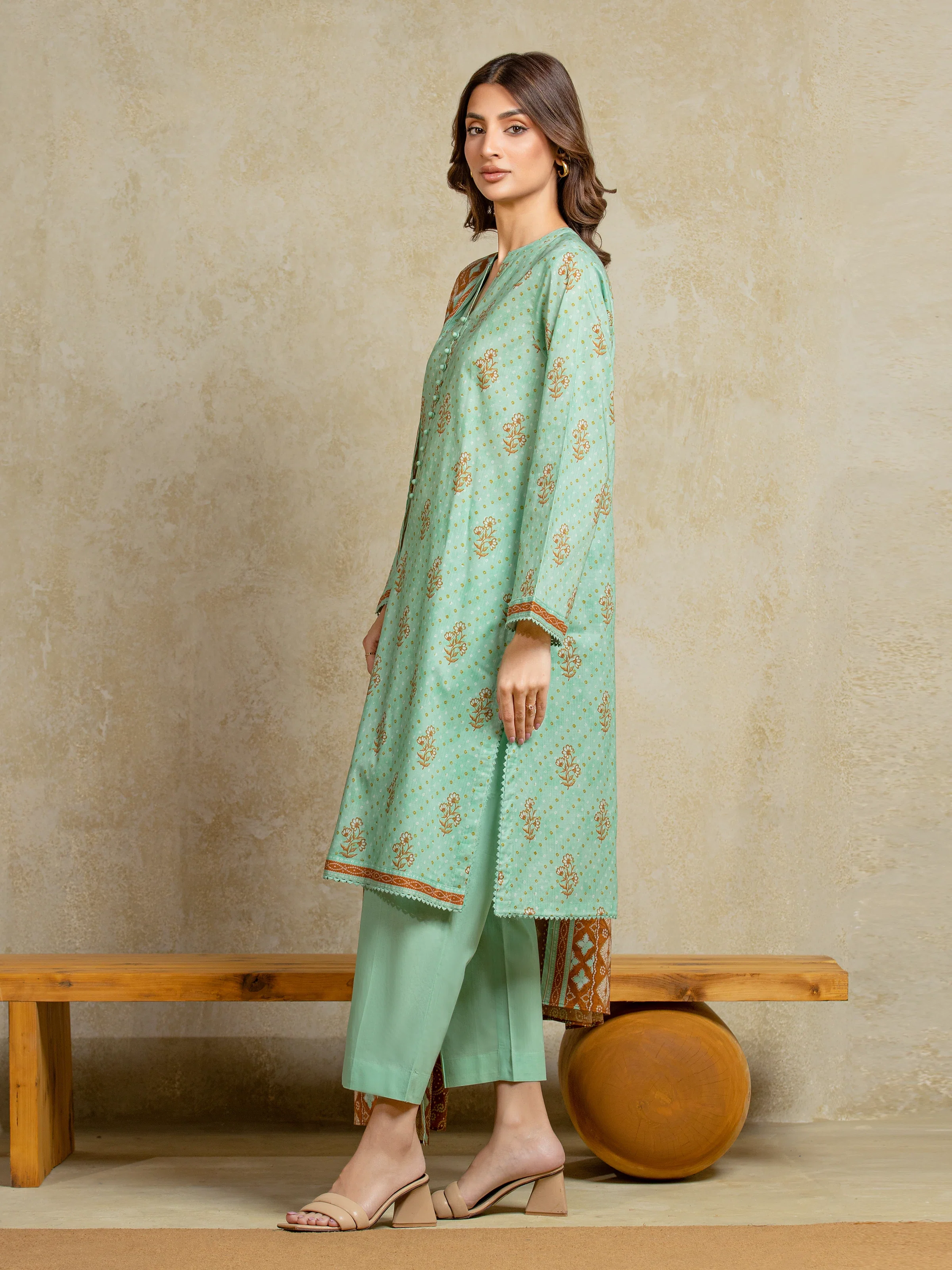 Printed Khaddar Suit - EWU5A3-35975-3P - Image 5