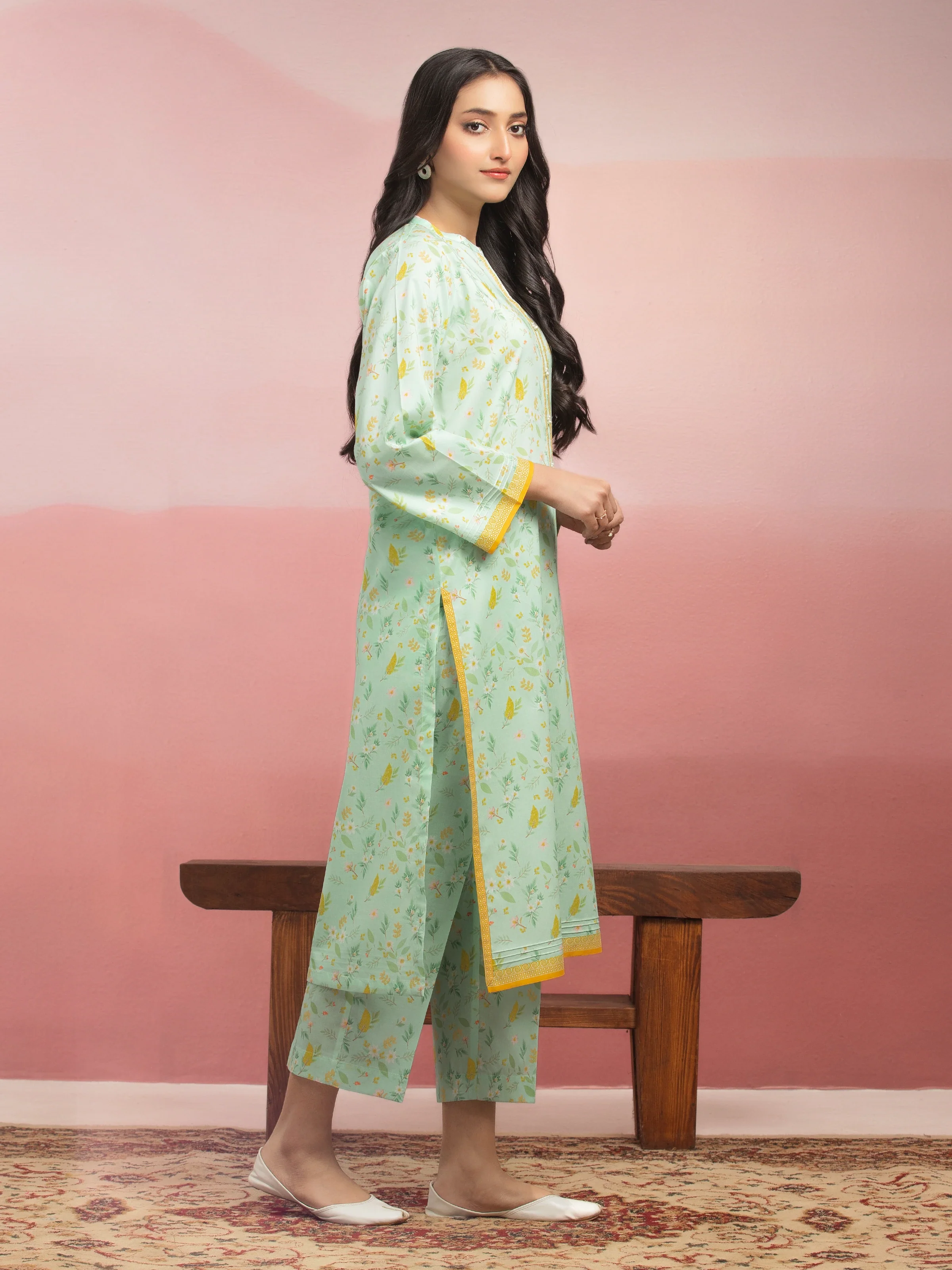 Printed Lawn Shirt Trouser - EWU5A1-35401ST - Image 3