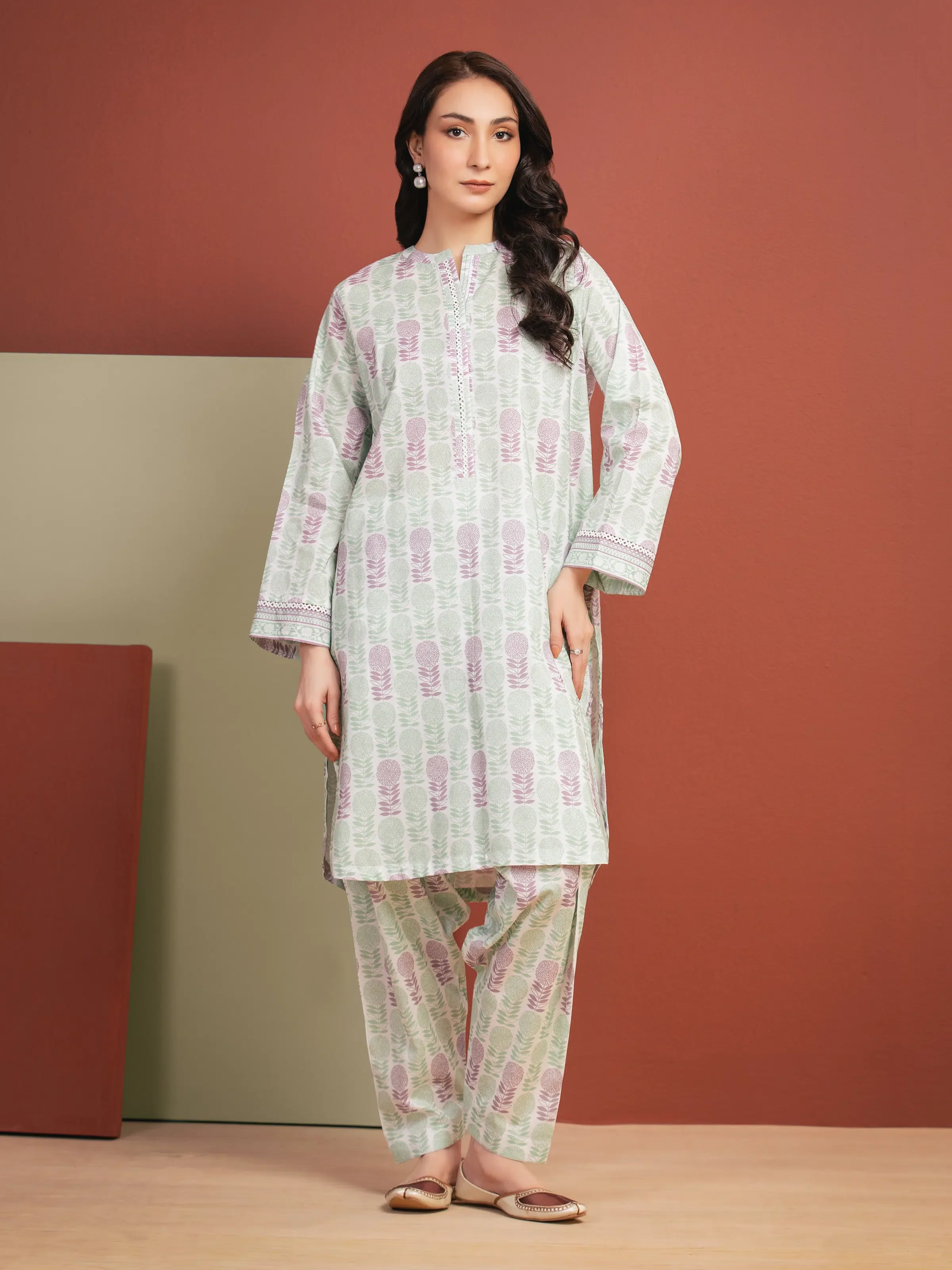 Printed Lawn Shirt Trouser - EWU5A1-35704ST