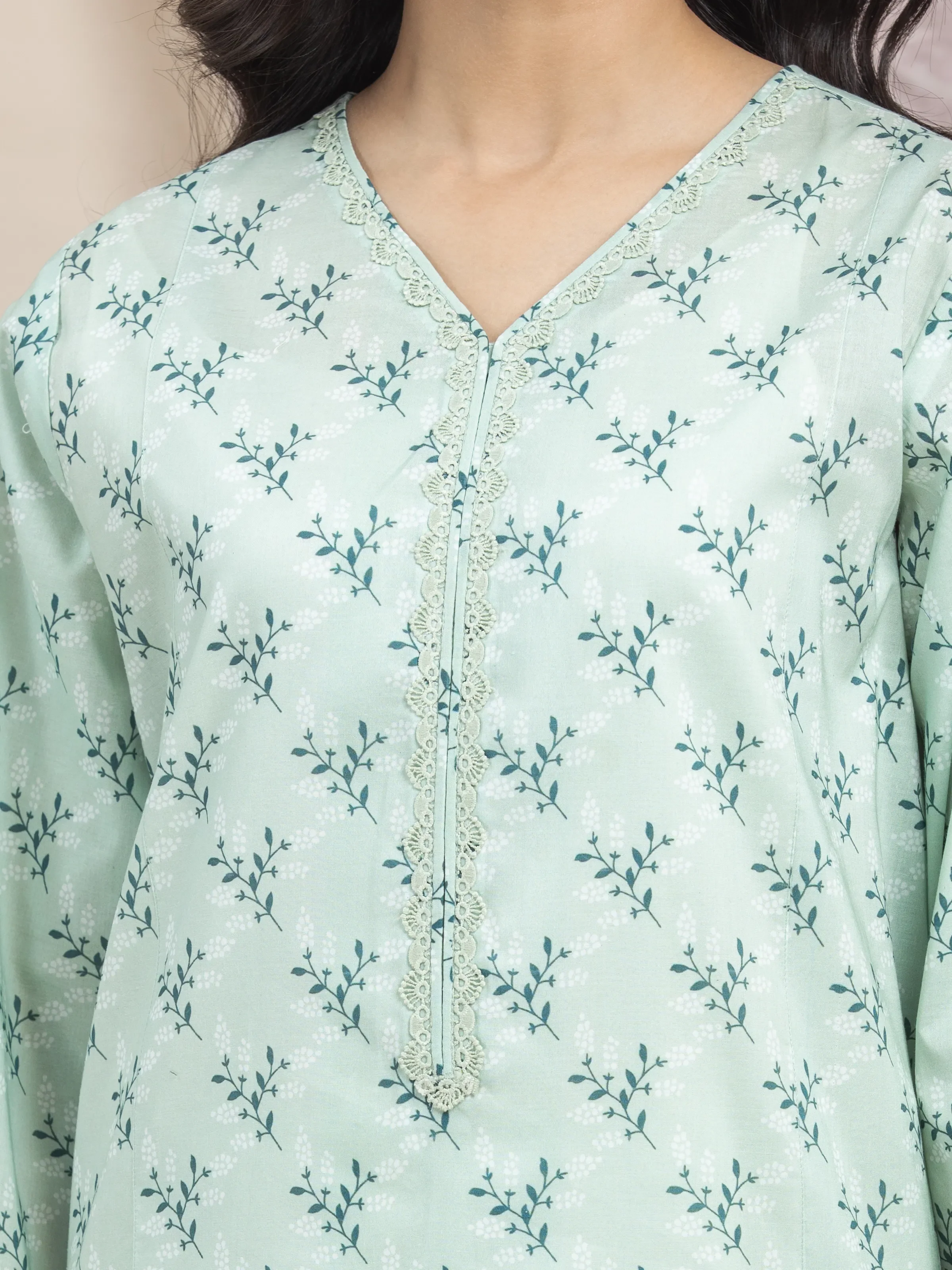 Printed Lawn Suit - EWU5A1-35013-3P - Image 3