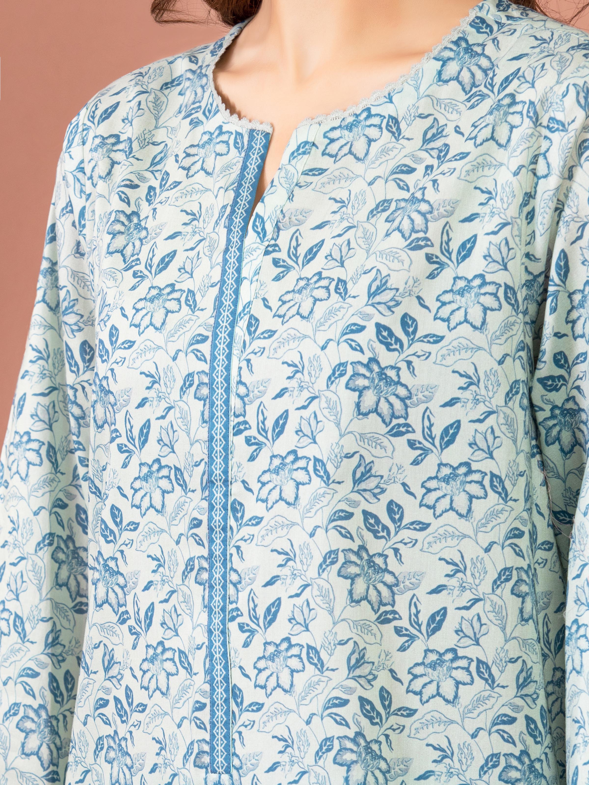 Printed Lawn Suit - EWU5A1-35123-3P - Image 3