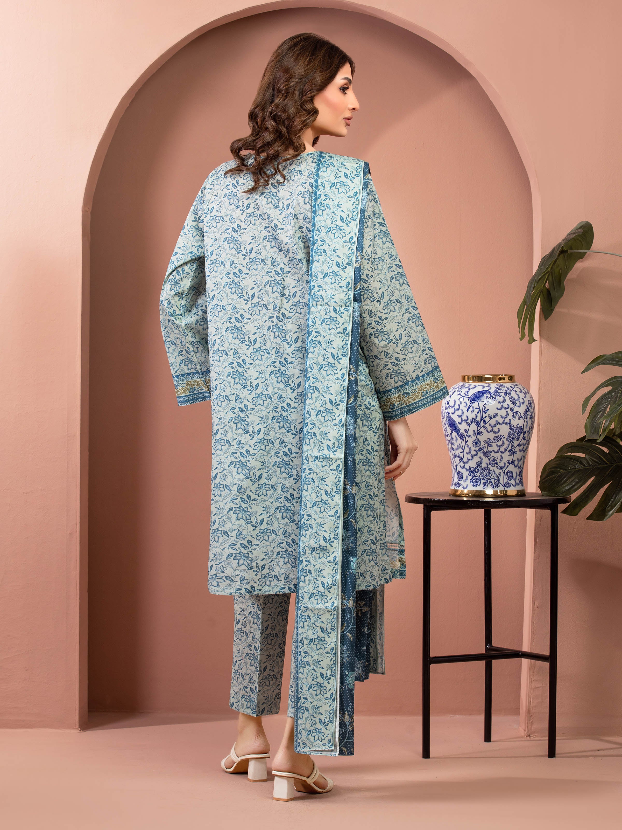 Printed Lawn Suit - EWU5A1-35123-3P - Image 6