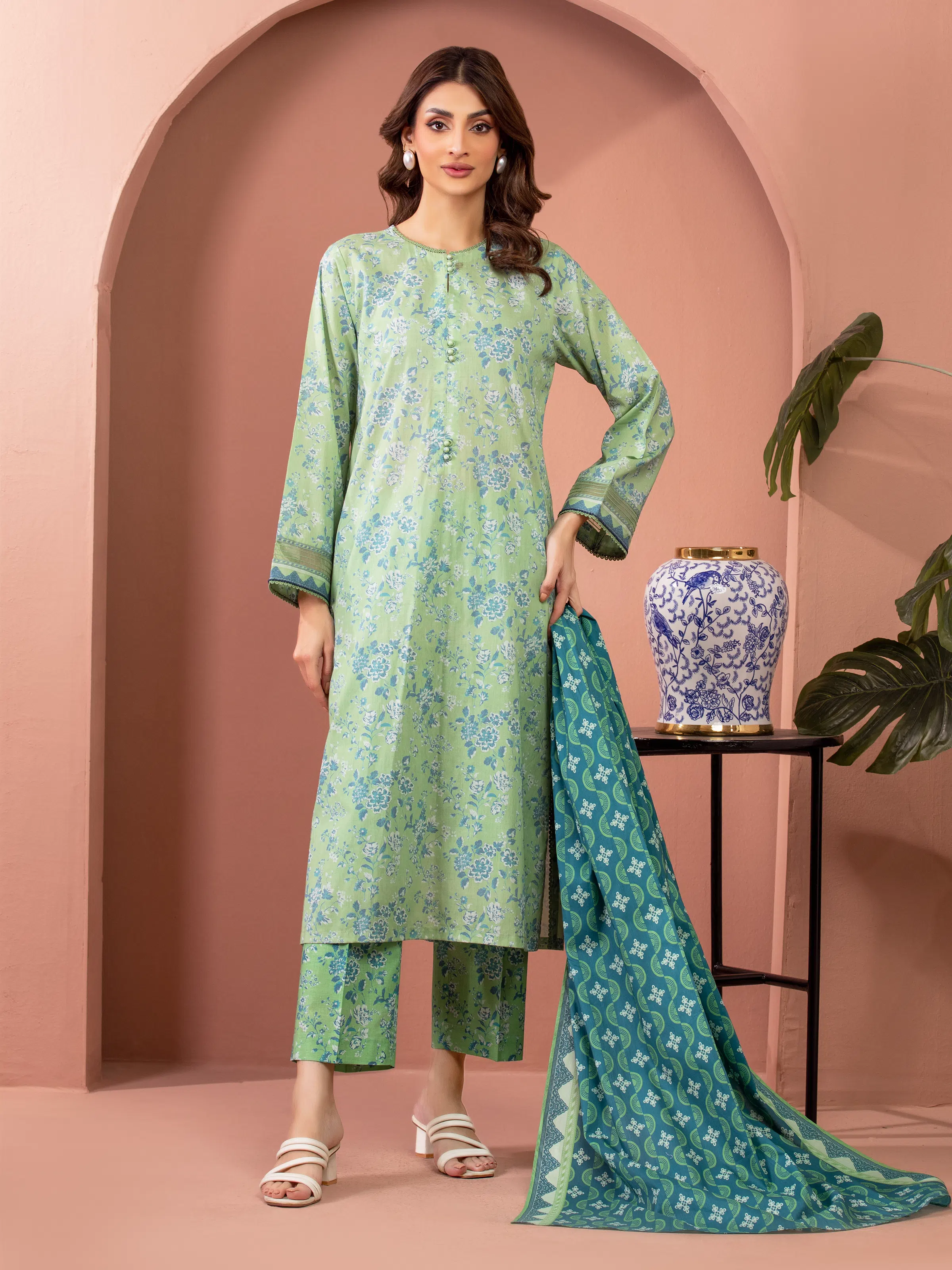 Printed Lawn Suit - EWU5A1-35611-3P