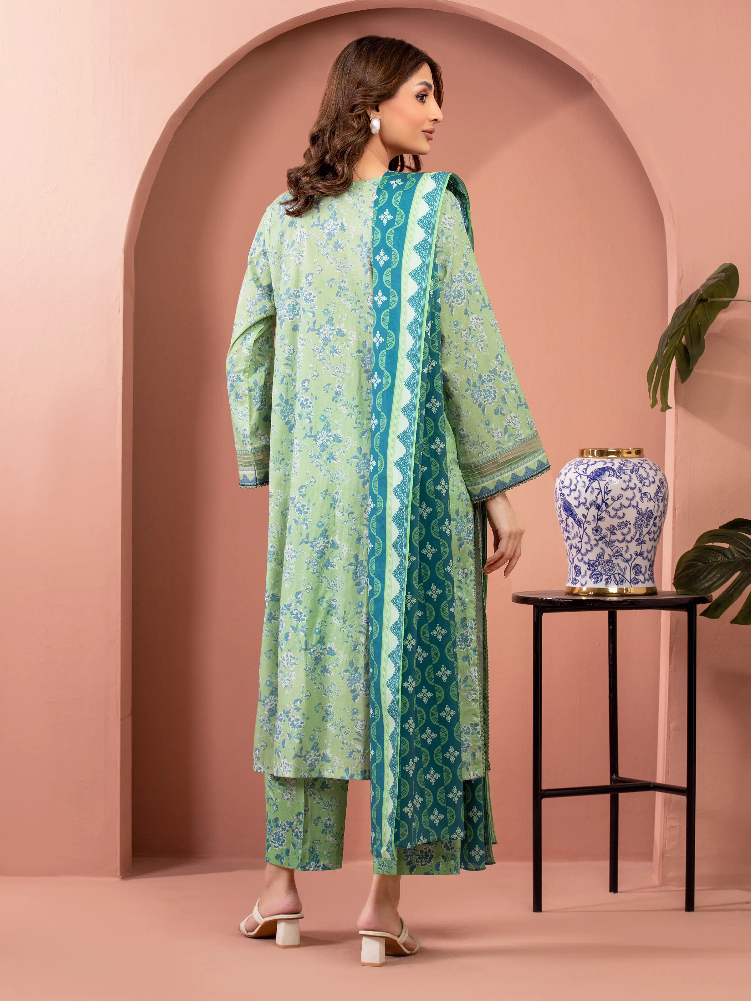 Printed Lawn Suit - EWU5A1-35611-3P - Image 2