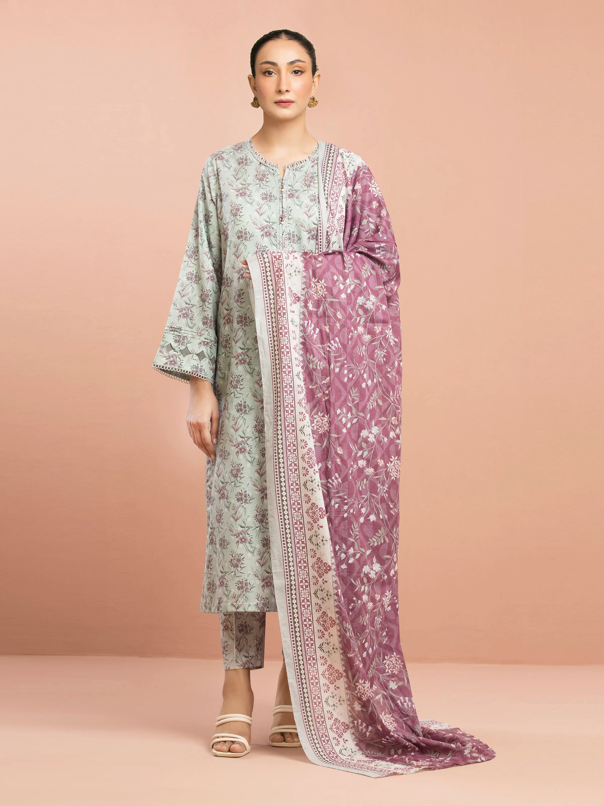 Printed Lawn Suit - EWU5A1-35655-3P