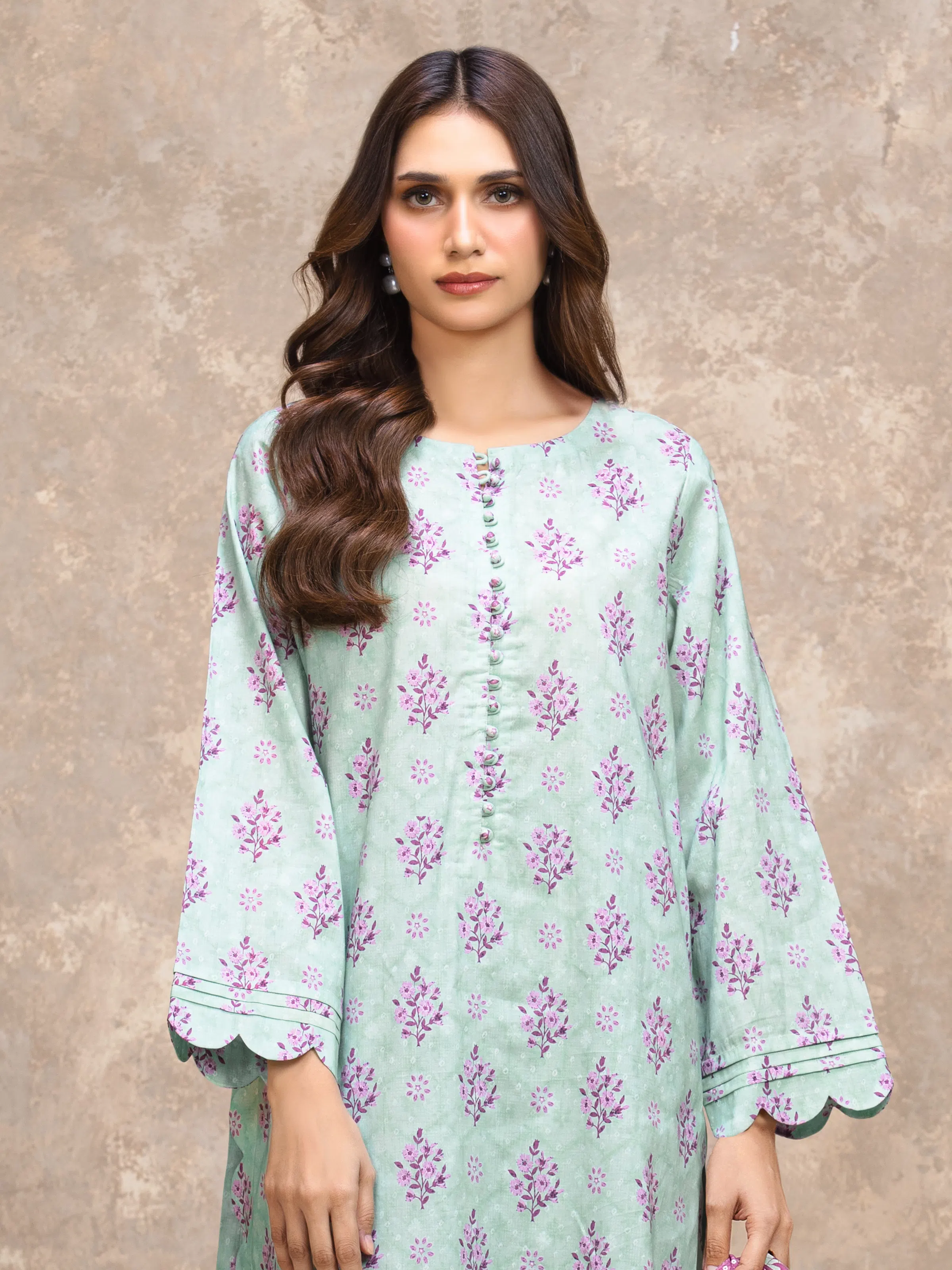 Printed Lawn Suit - EWU6A1-36532-3P - Image 2