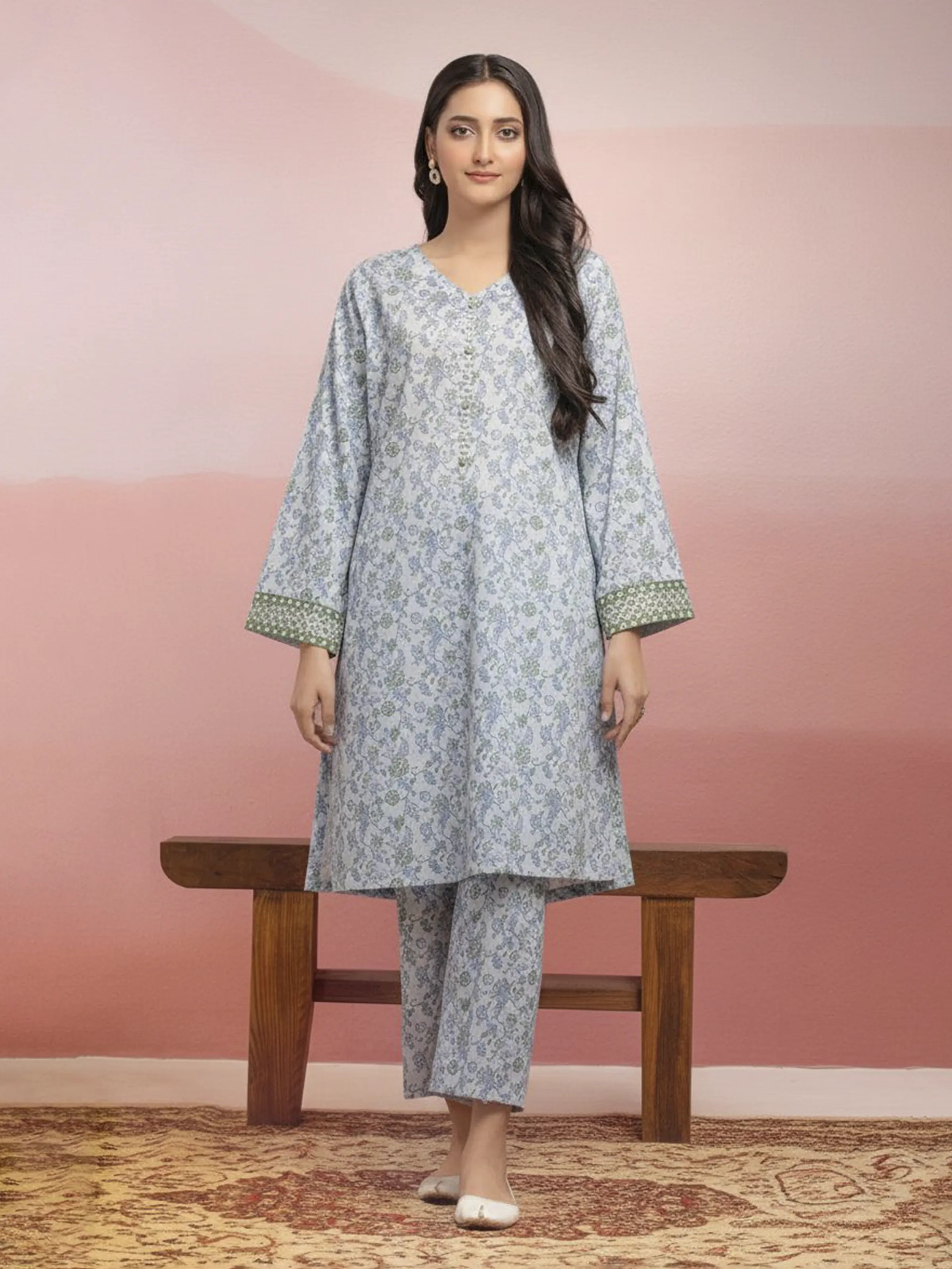 Printed Lawn Shirt Trouser - EWU5A1-35117ST