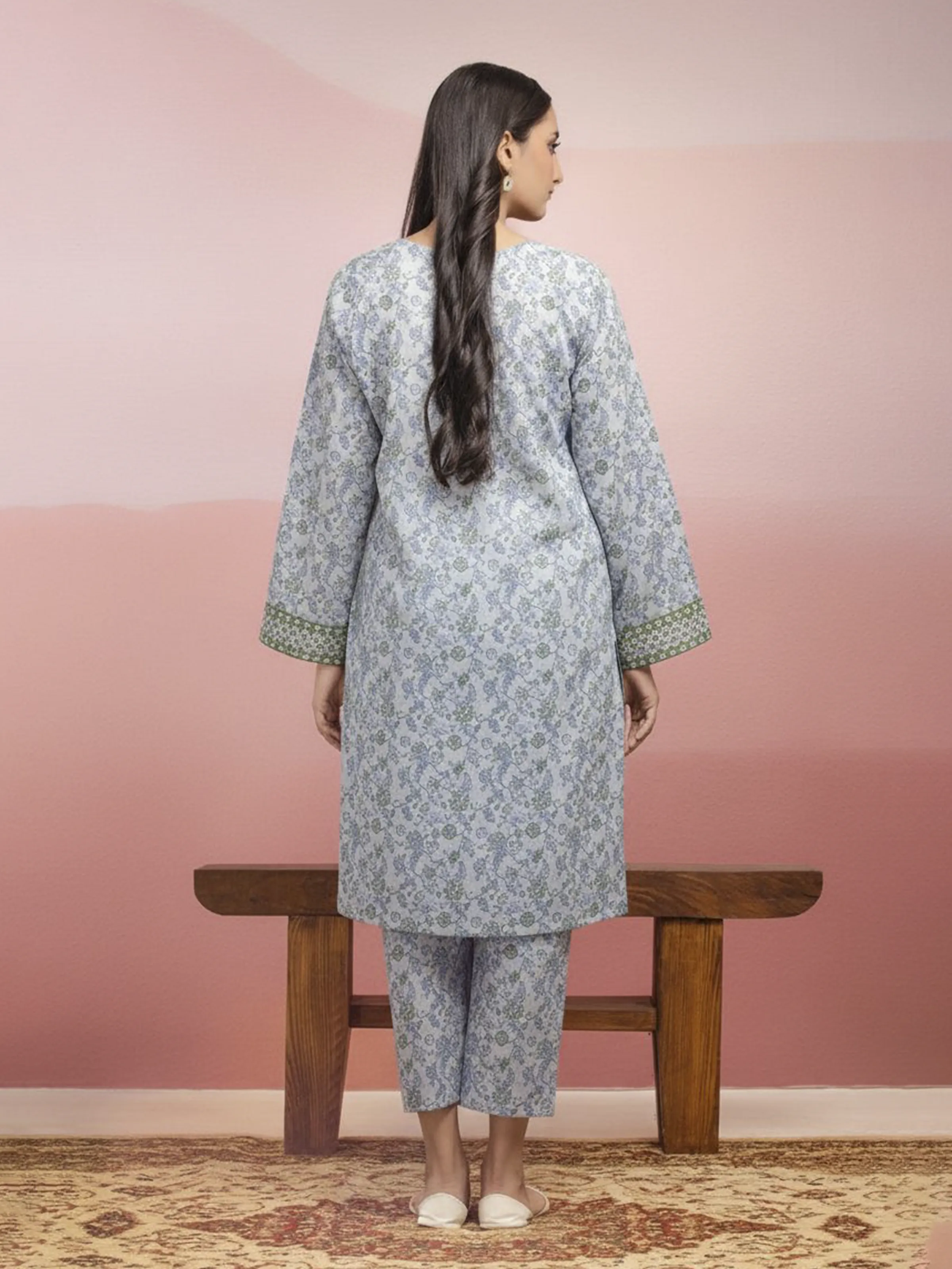 Printed Lawn Shirt Trouser - EWU5A1-35117ST - Image 4