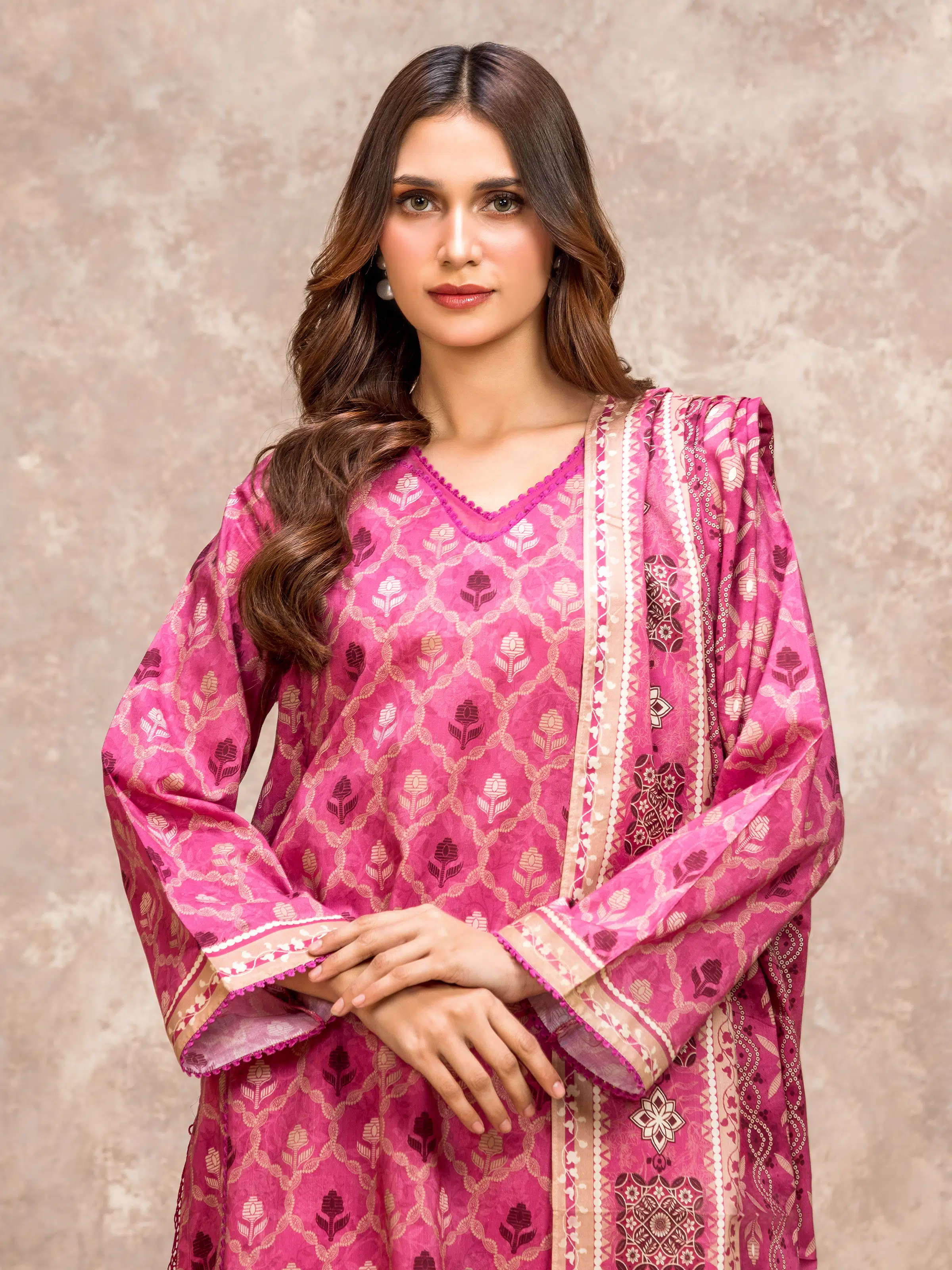 Printed Lawn Suit - EWU6A1-36523-3P - Image 2