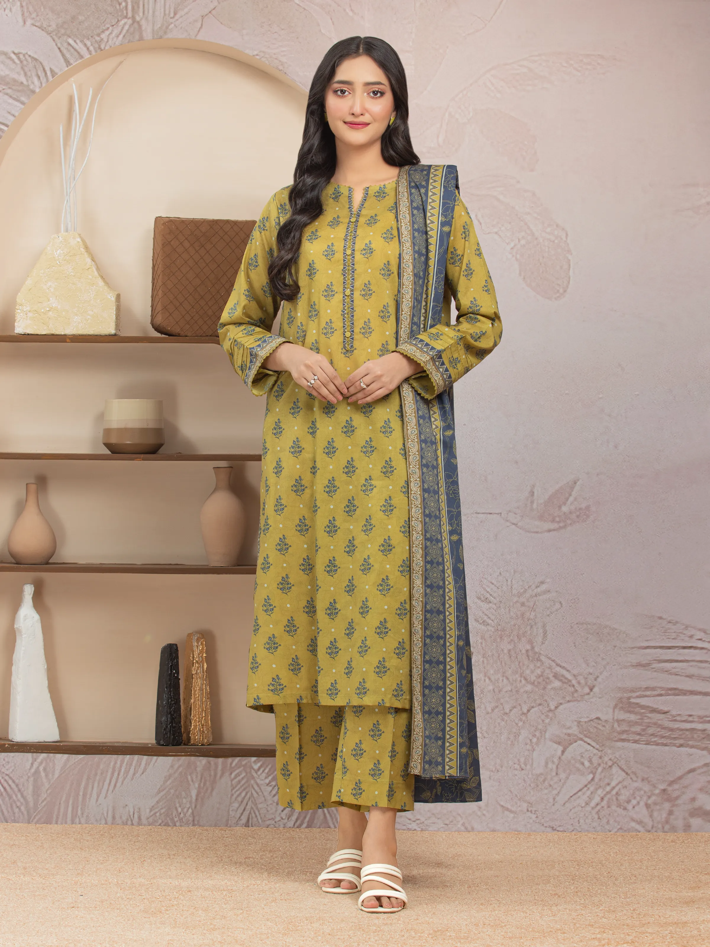 Printed Lawn Suit - EWU5A1-35007-3P