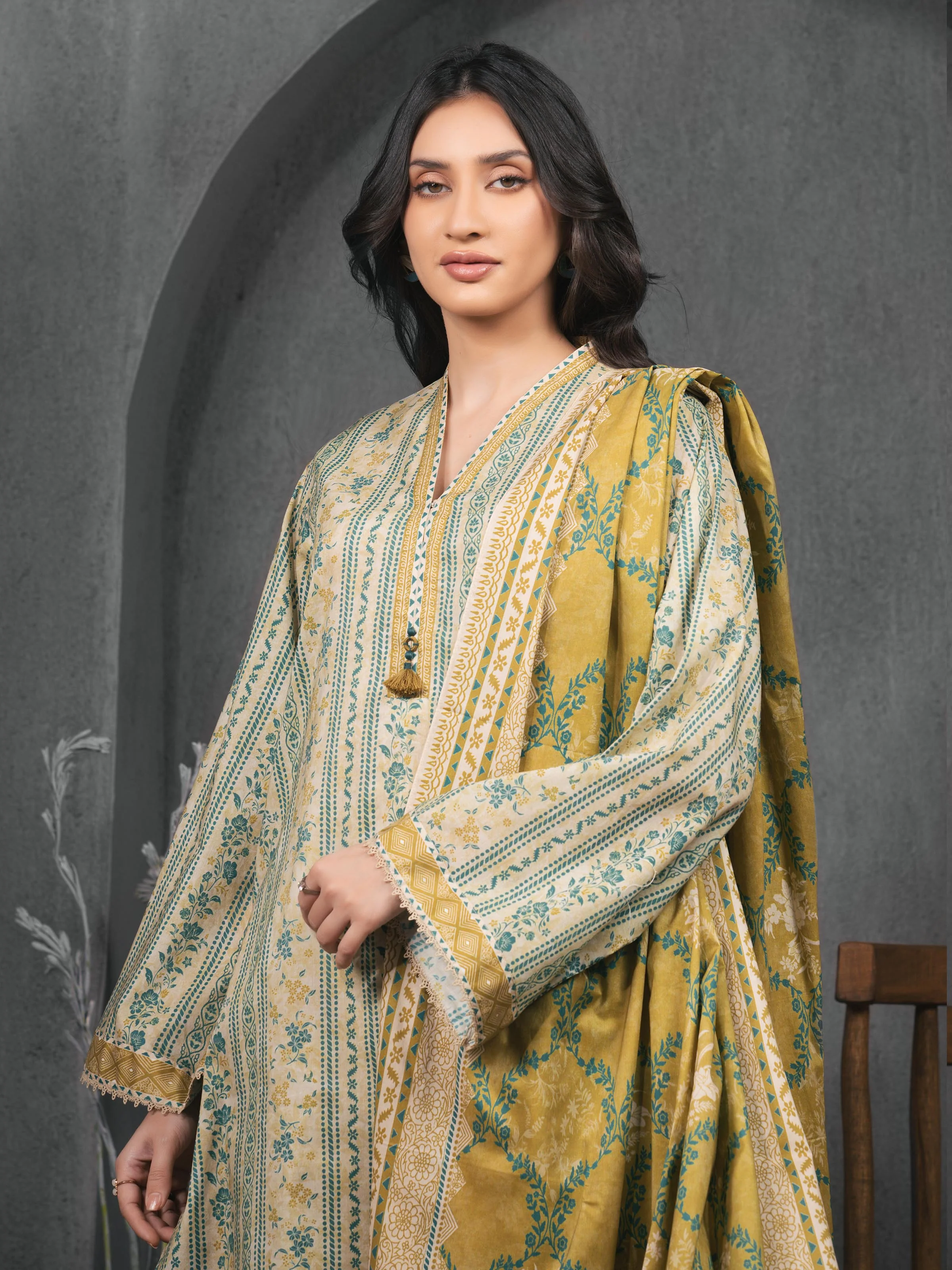 Printed Cambric Suit - EWU5A2-35825-3P - Image 2