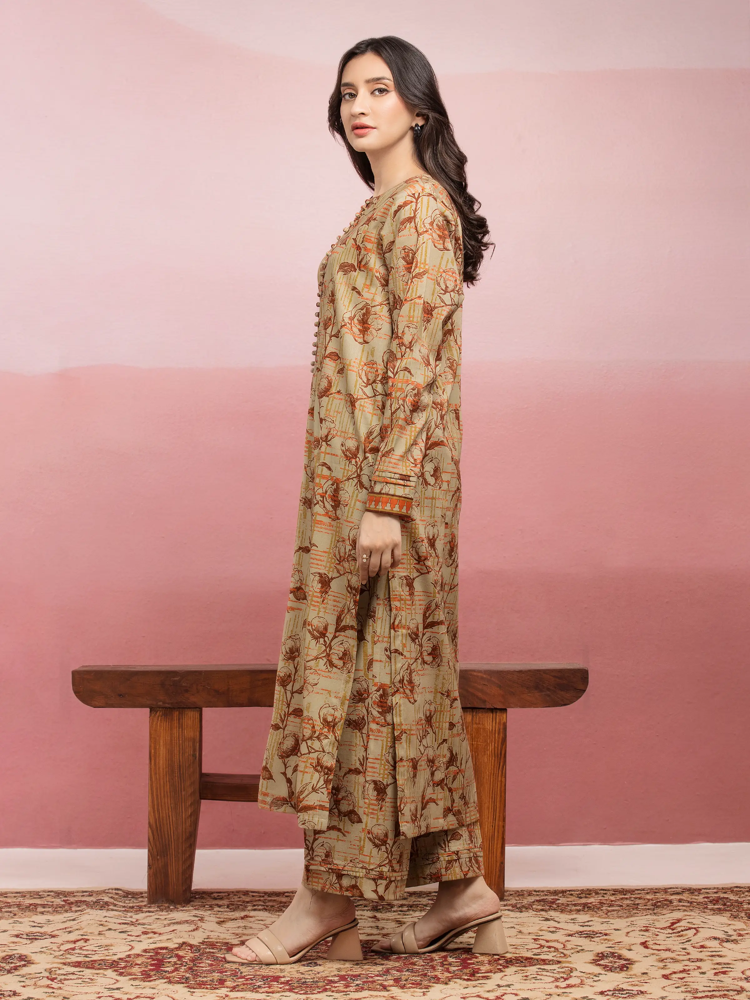 Printed Lawn Shirt Trouser - EWU5A1-35404ST - Image 3
