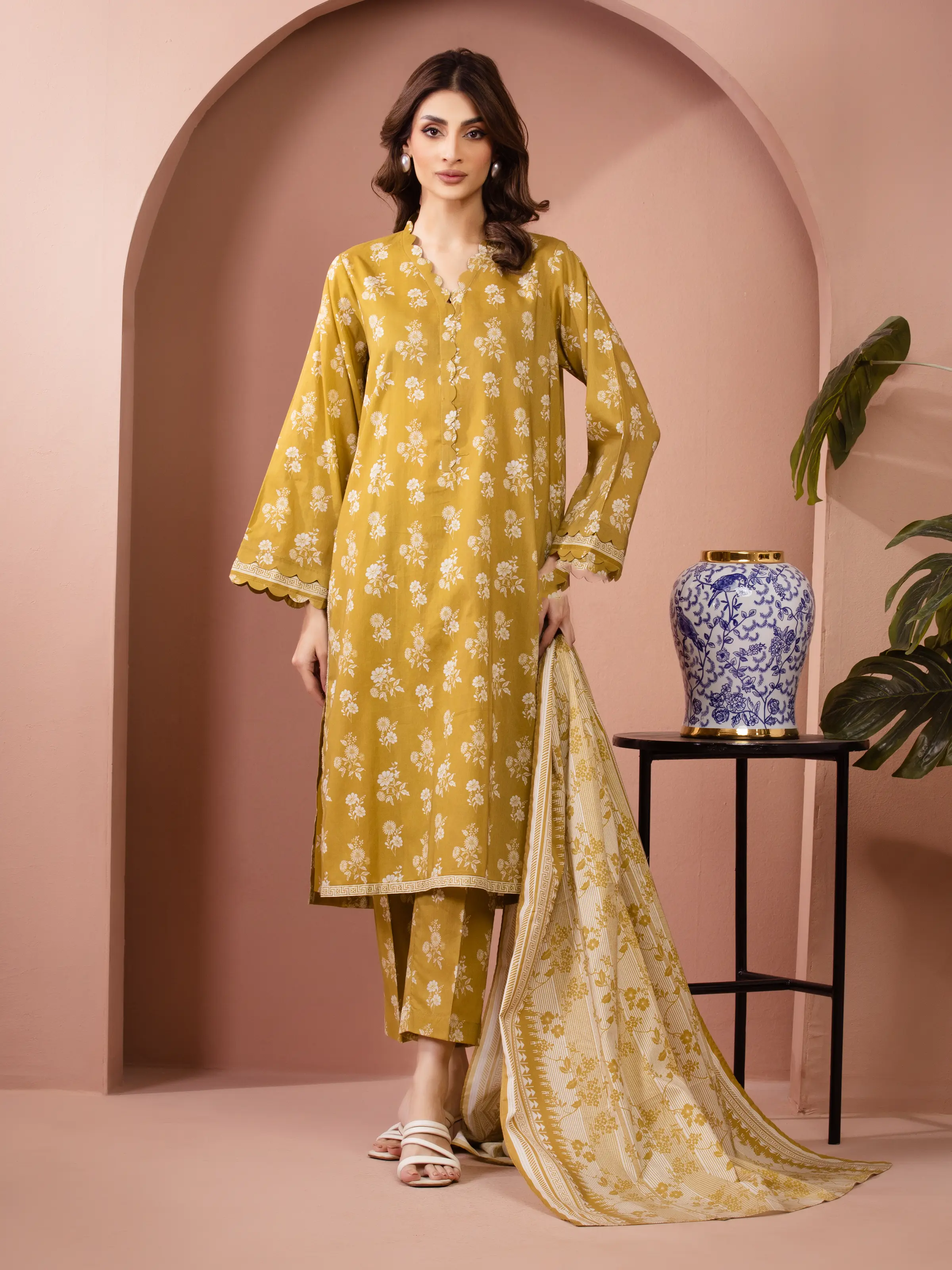 Printed Lawn Suit - EWU6A1-36510-3P