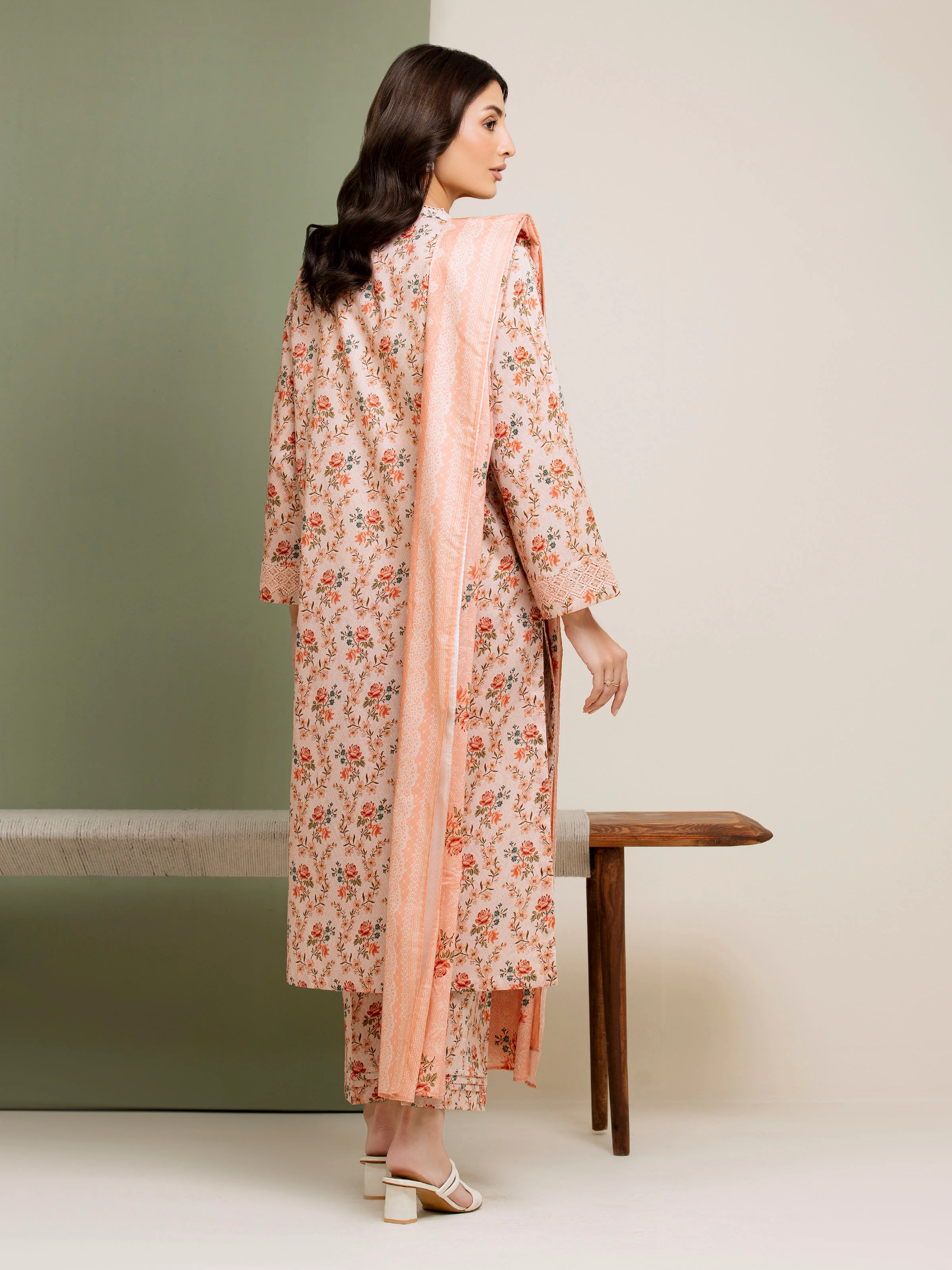 Printed Lawn Suit - EWU5A1-35144-3P - Image 6