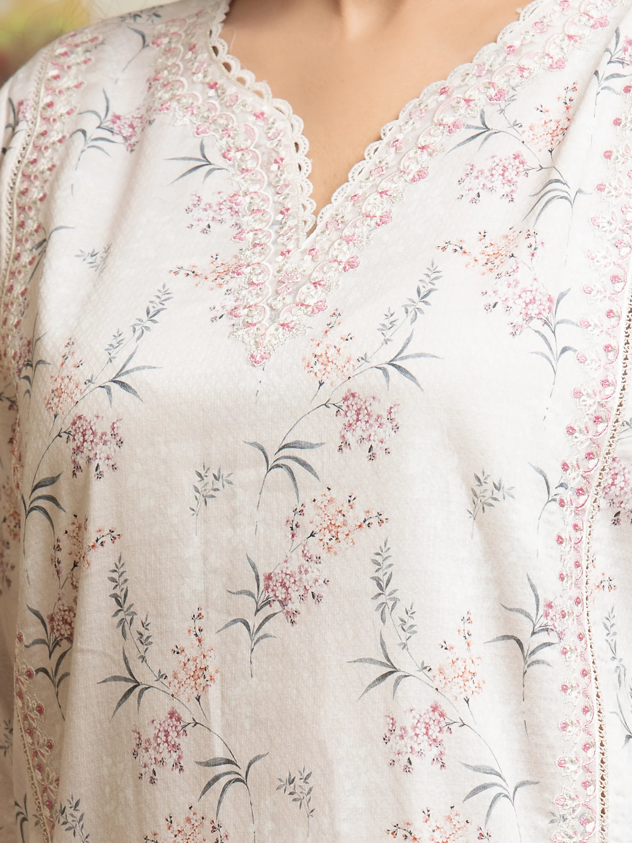 Embroidered Dobby Suit - EWU24V7-30176-3P - Image 5