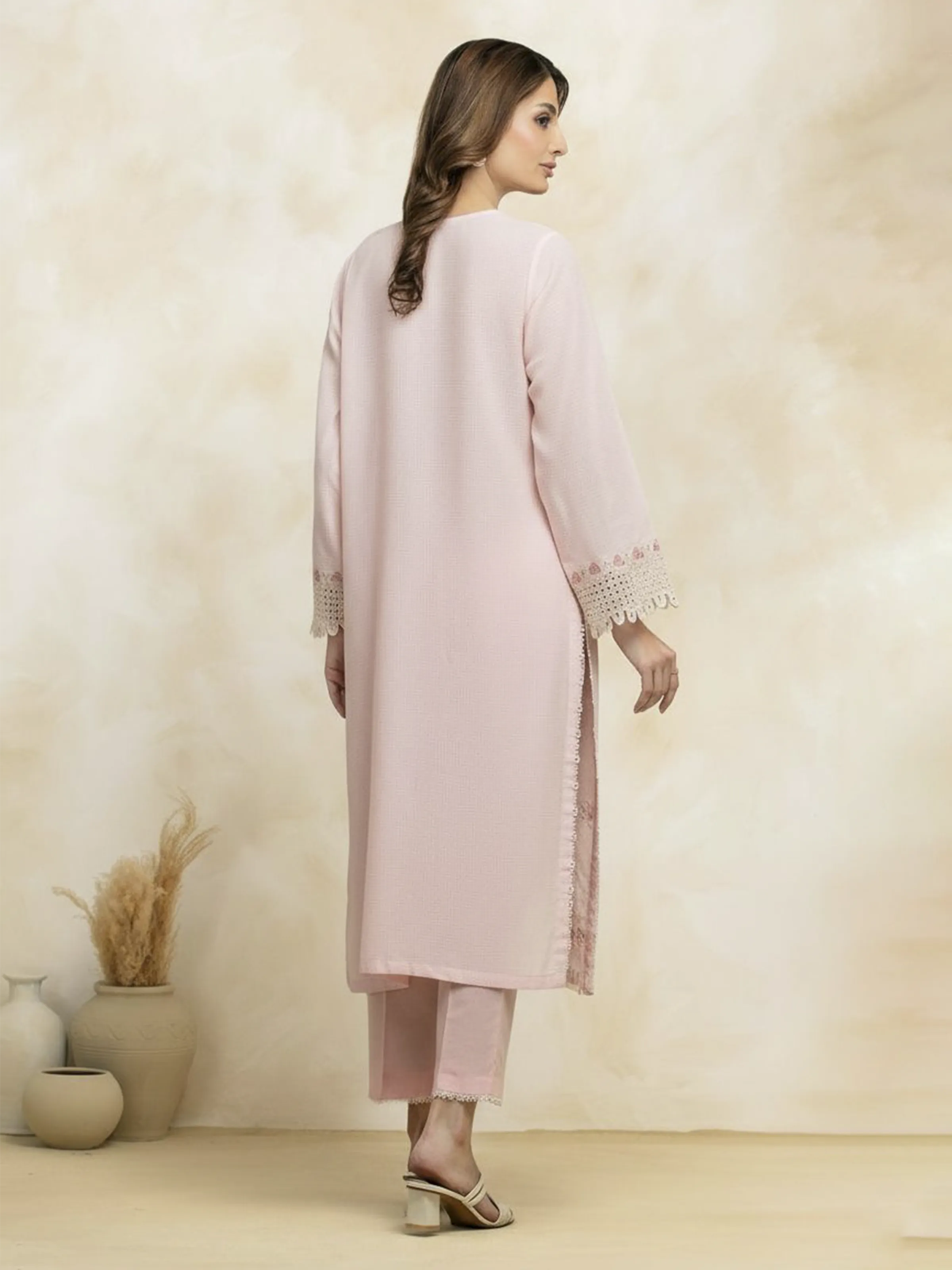Embroidered Lawn Shirt - EWU5V1-31236S - Image 4