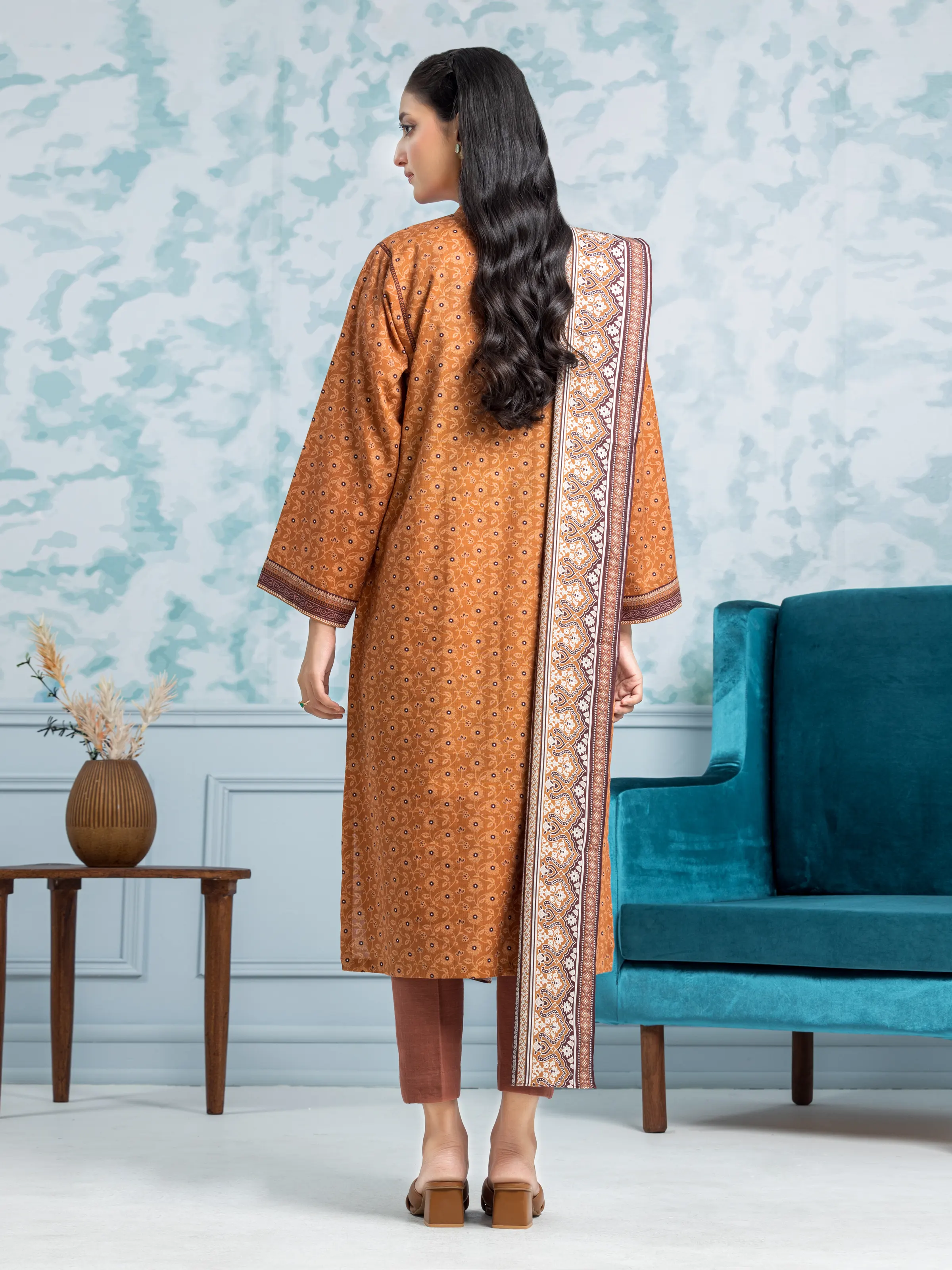 Printed Khaddar Suit - EWU24A3-29318-3P - Image 3