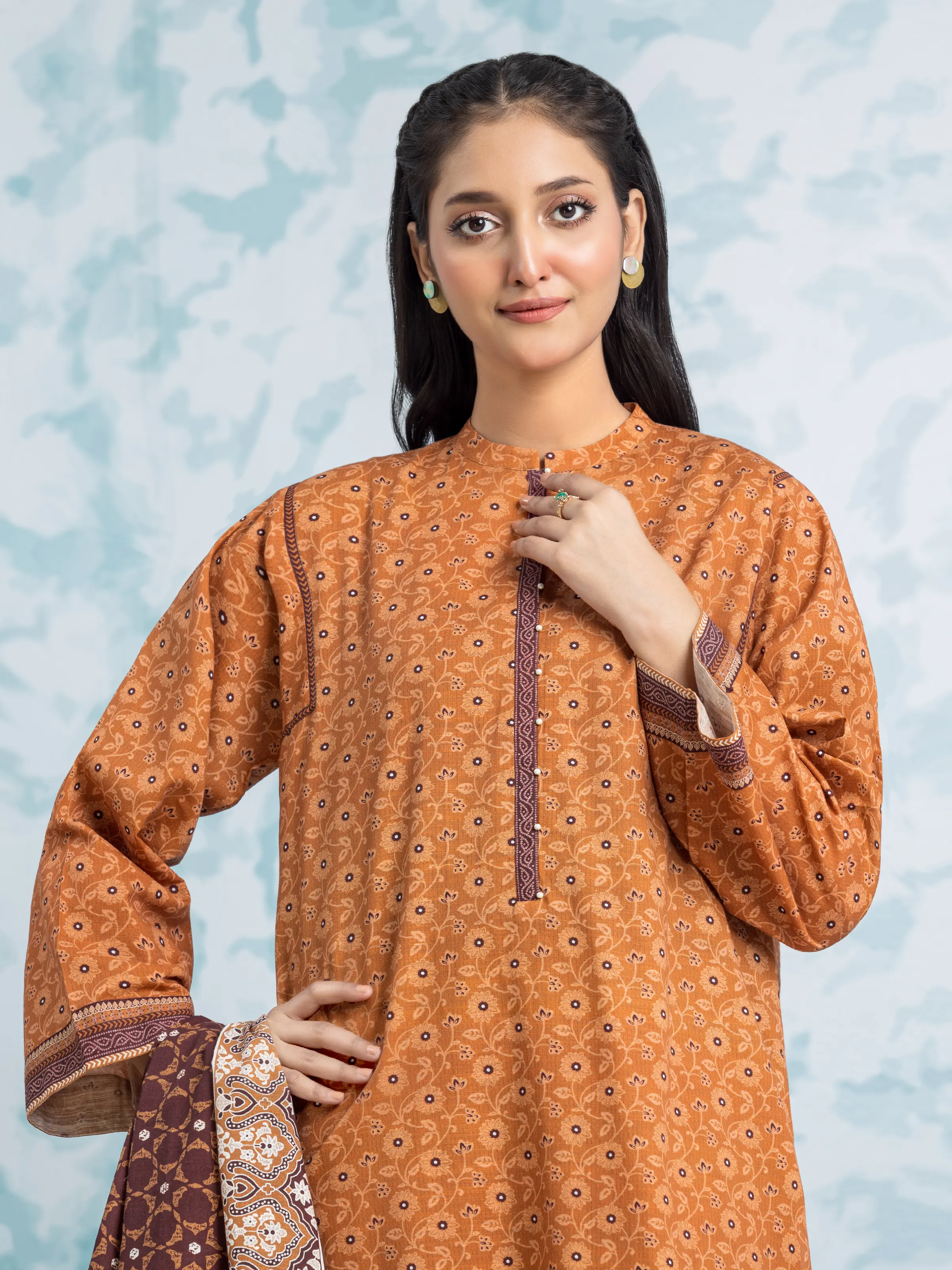 Printed Khaddar Suit - EWU24A3-29318-3P - Image 4