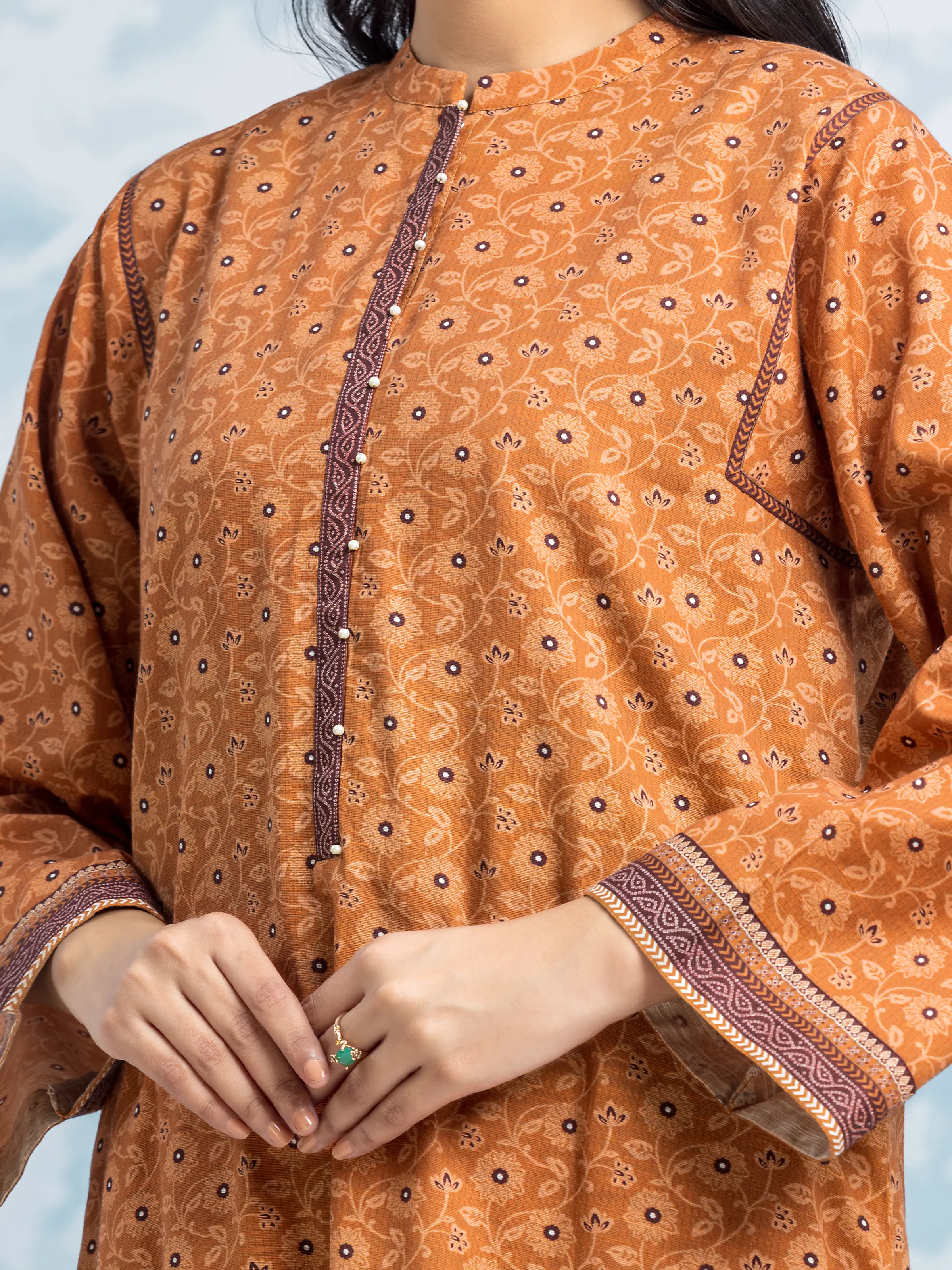 Printed Khaddar Suit - EWU24A3-29318-3P - Image 5