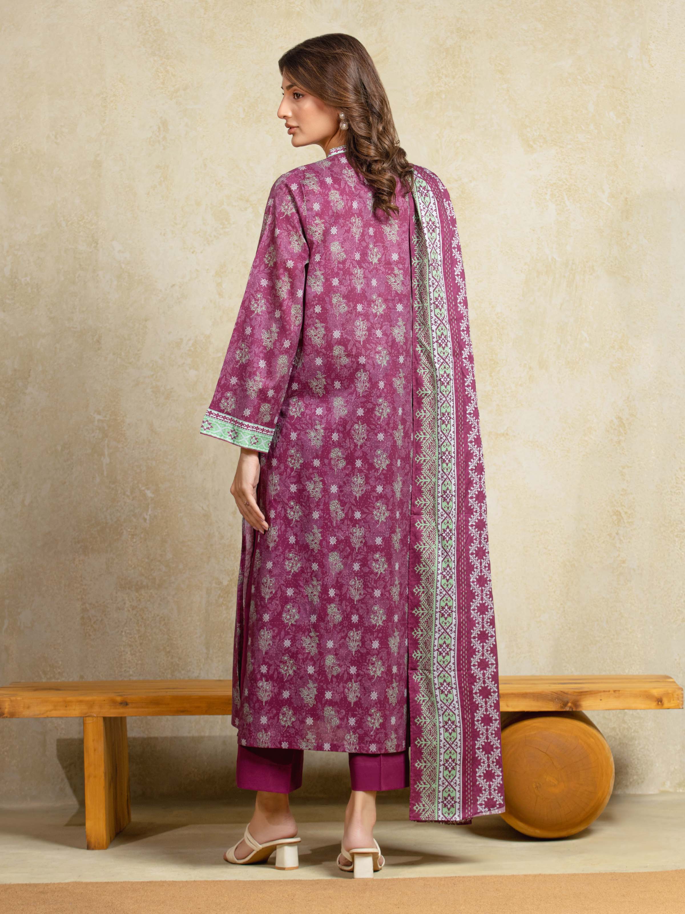Printed Khaddar Suit - EWU5A3-35905-3P - Image 6