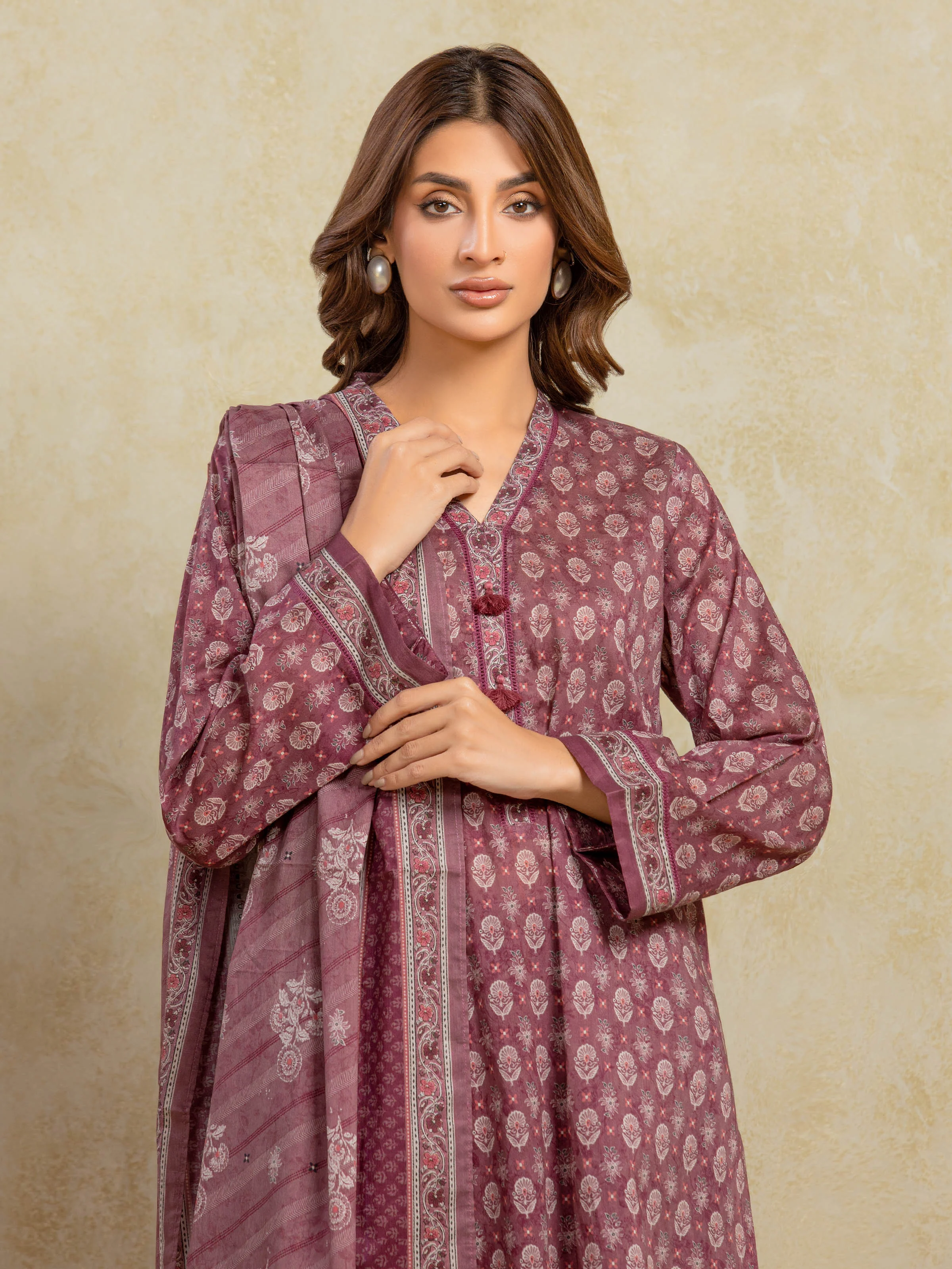 Printed Khaddar Suit - EWU5A3-35941-3P - Image 2