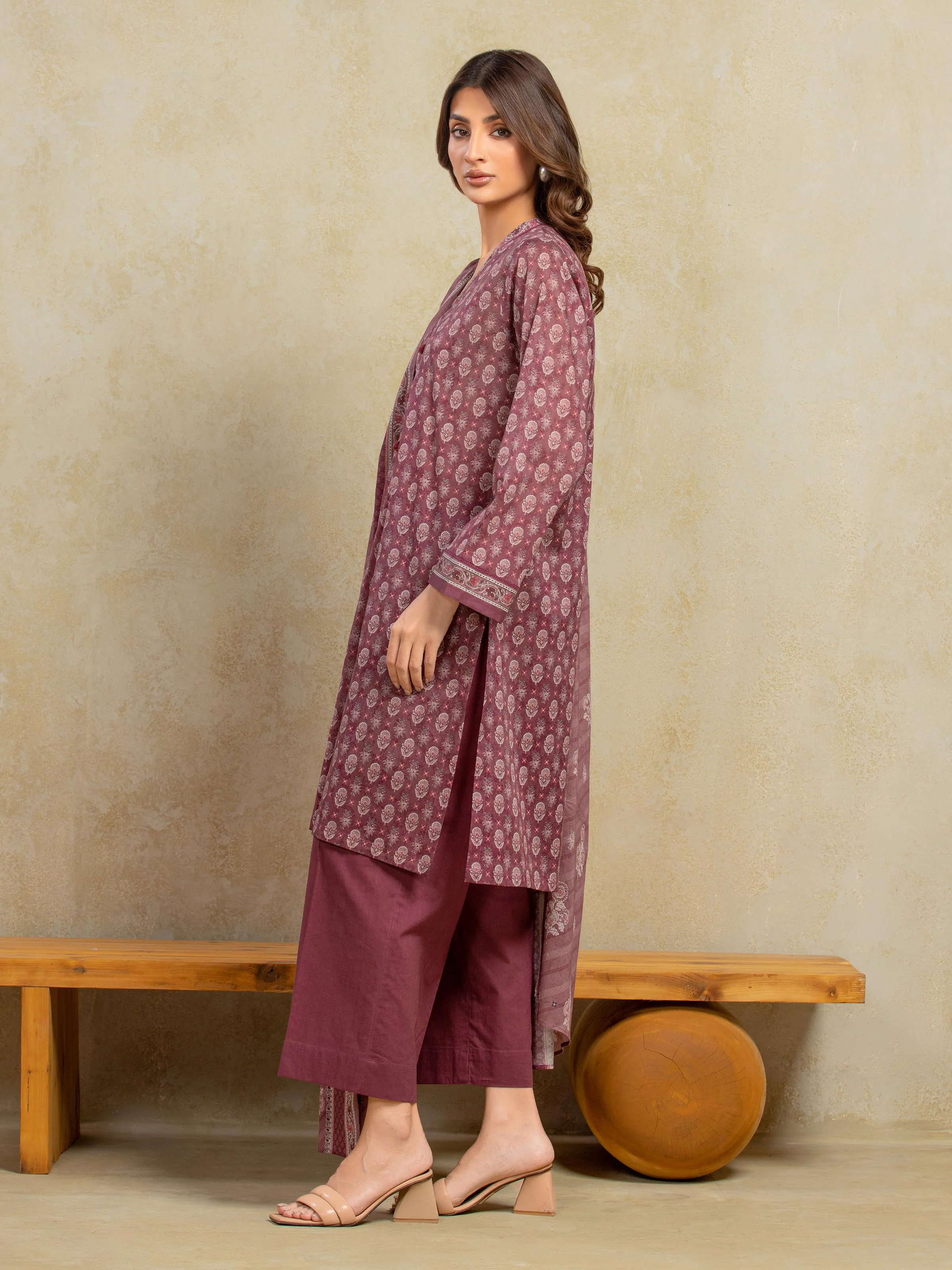 Printed Khaddar Suit - EWU5A3-35941-3P - Image 5