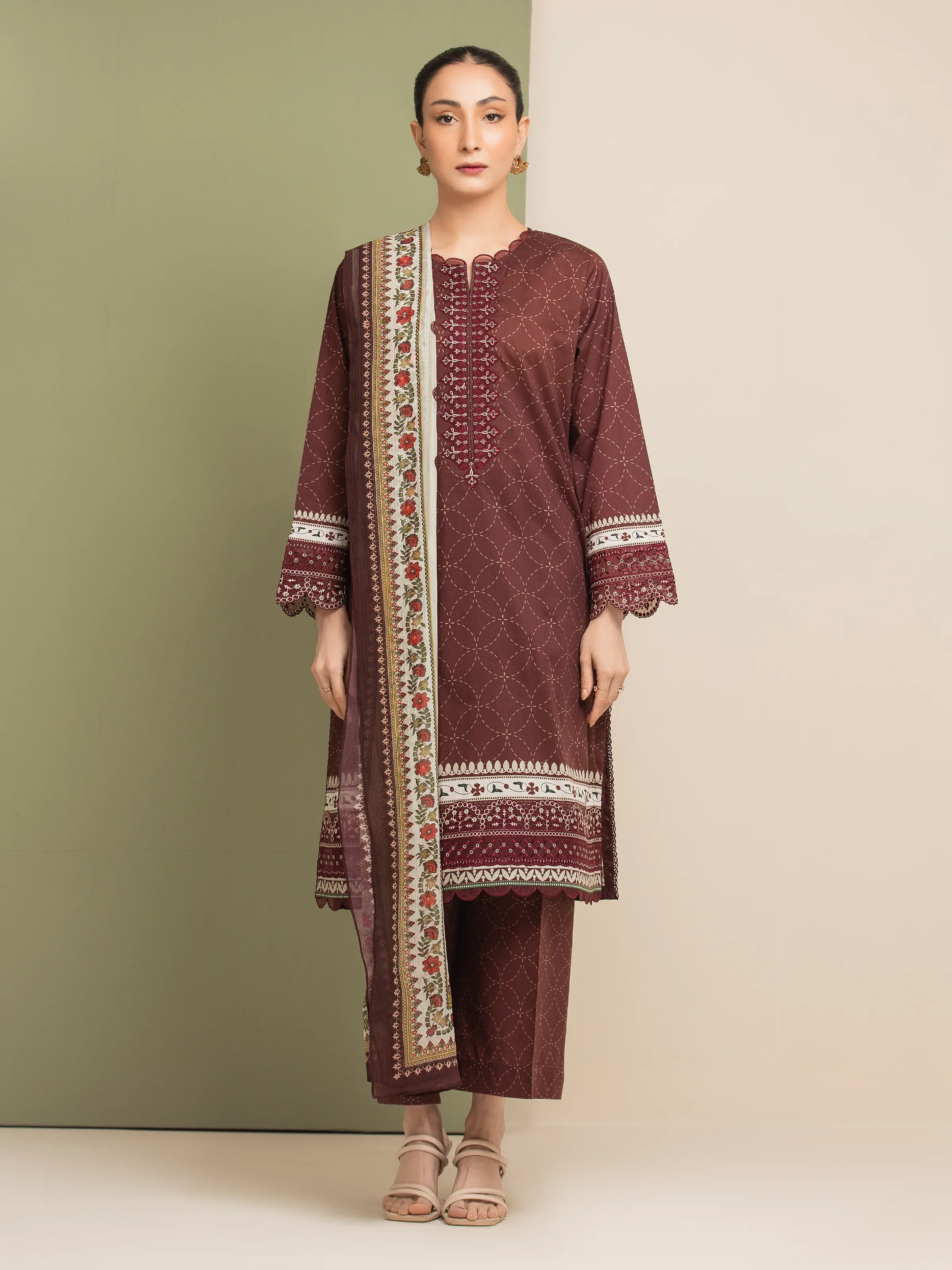 Embroidered Lawn Suit - EWU5V1-31064-3P