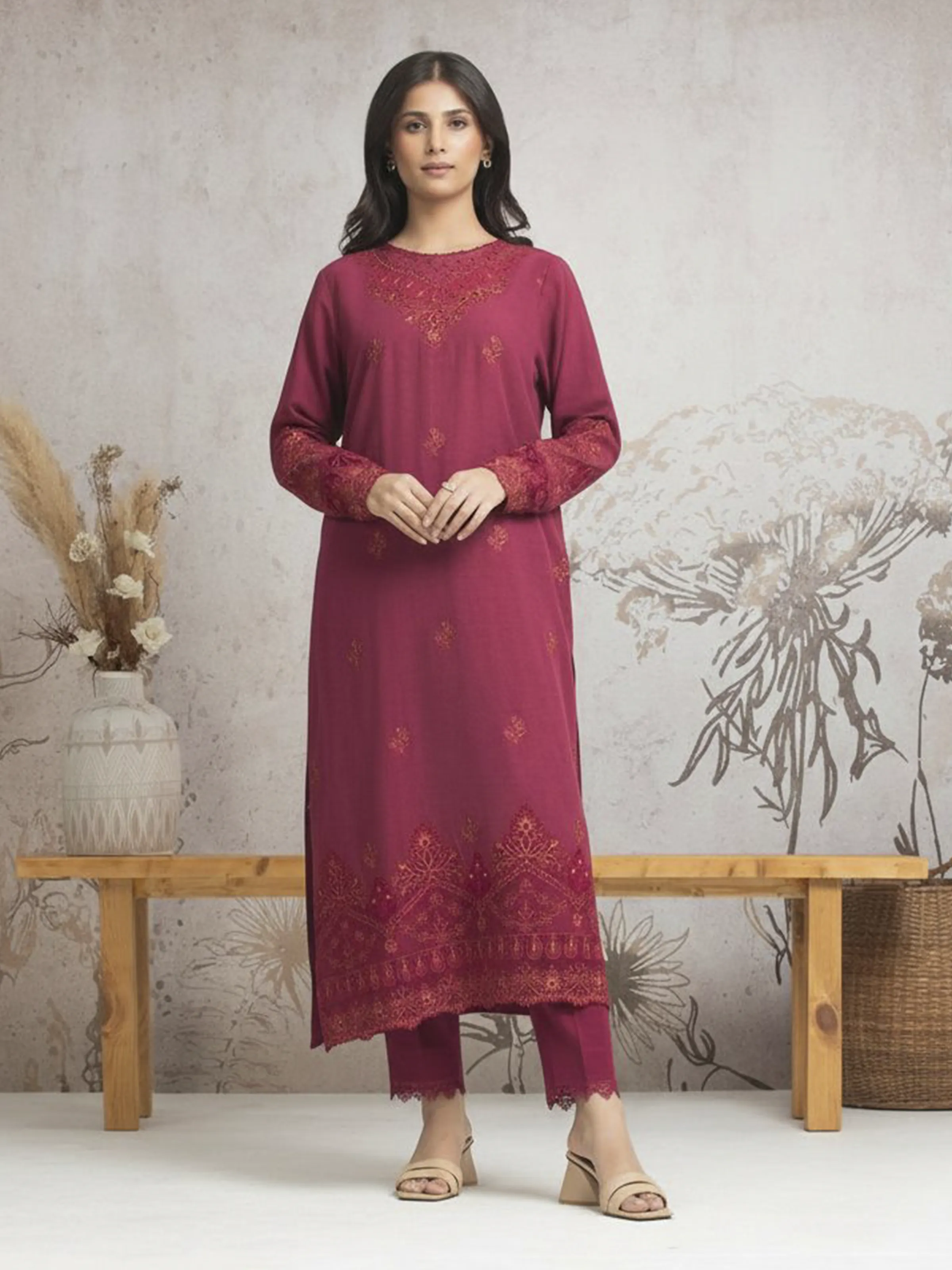 Embroidered Marina Twill Shirt - EWU24V14-30213S