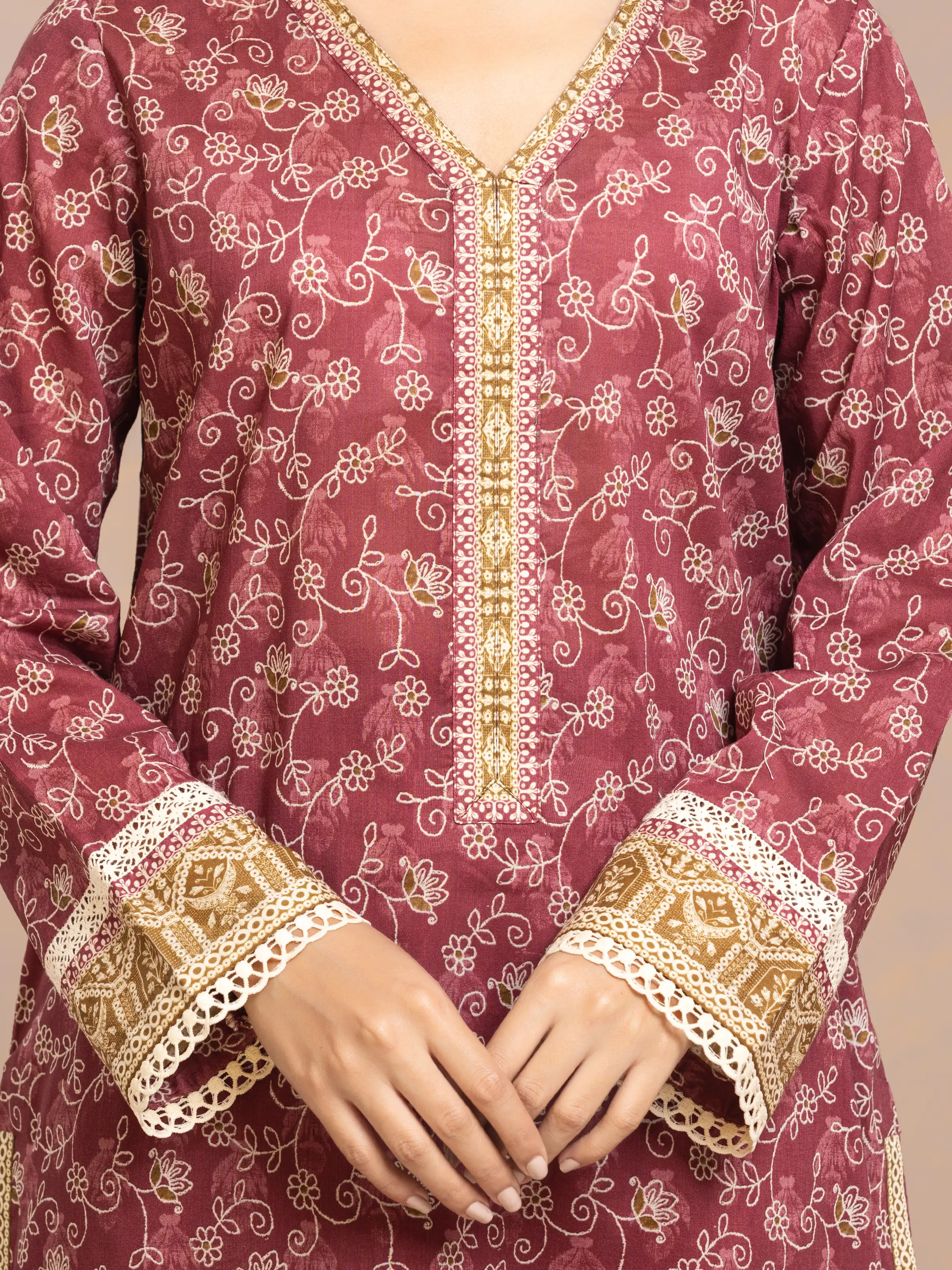 Printed Cambric Suit - EWU24A2-29508-3P - Image 4