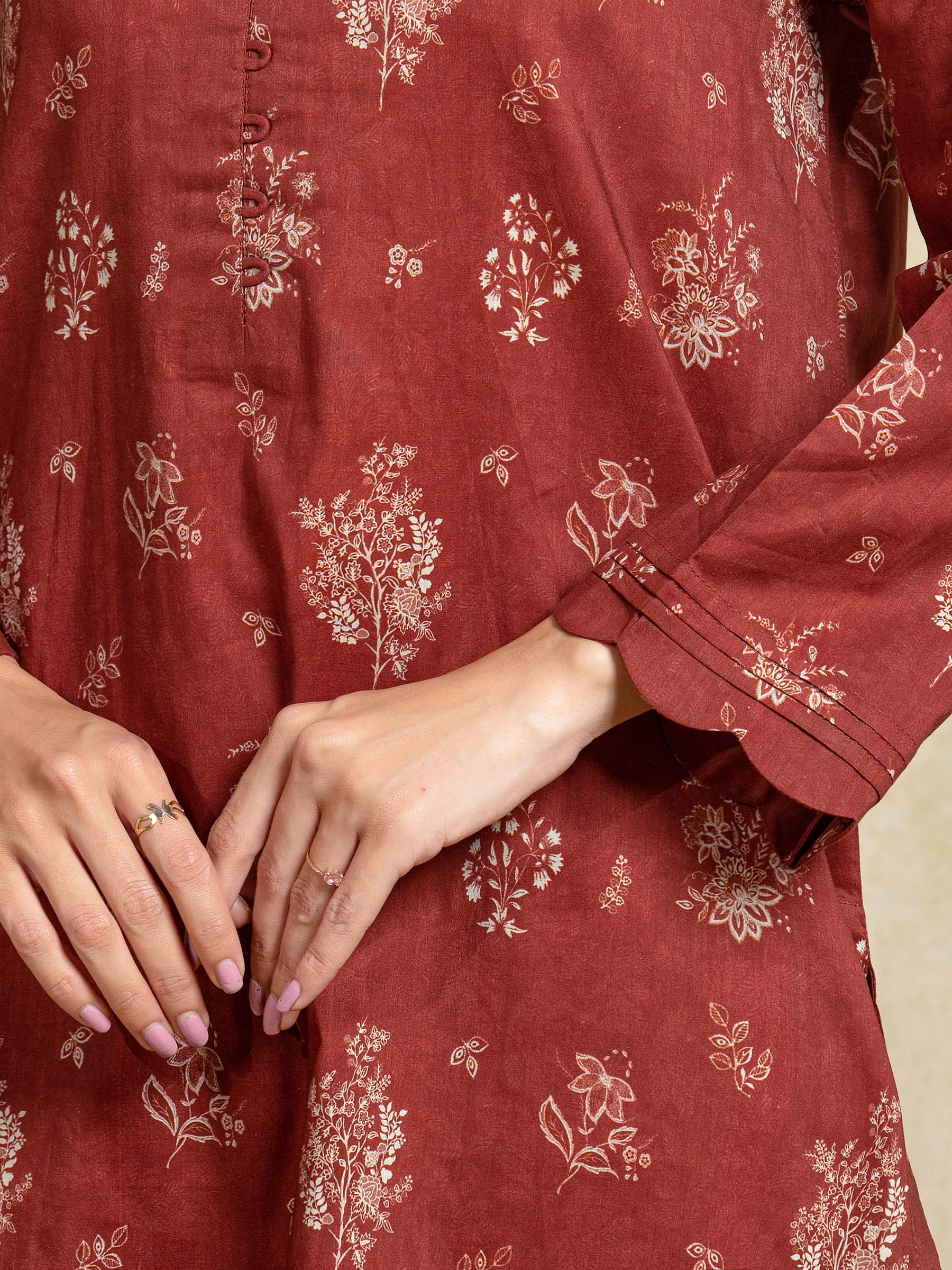 Printed Khaddar Suit - EWU5A3-35902-3P - Image 3