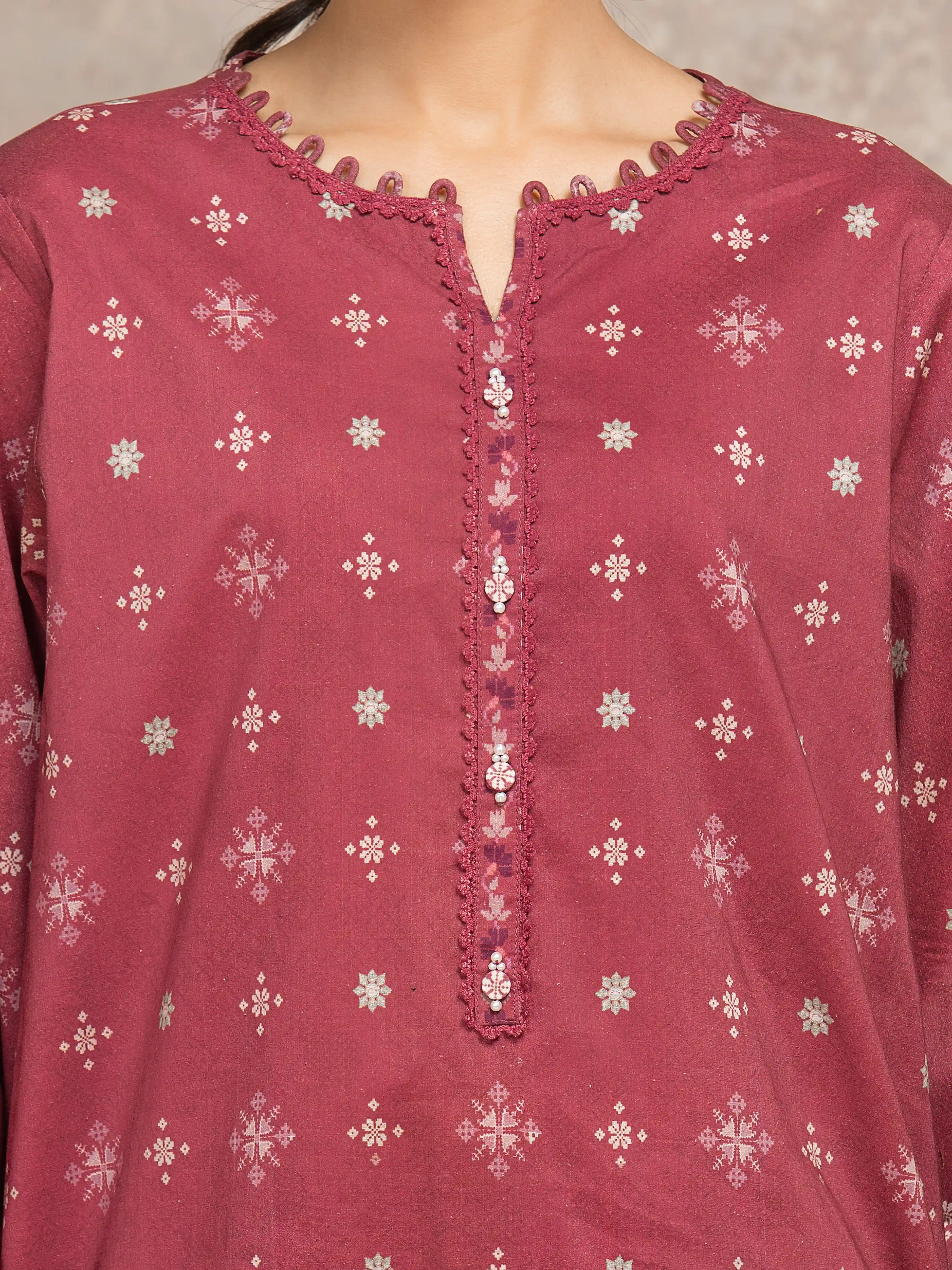 Printed Khaddar Suit - EWU5A3-36015-3P - Image 3