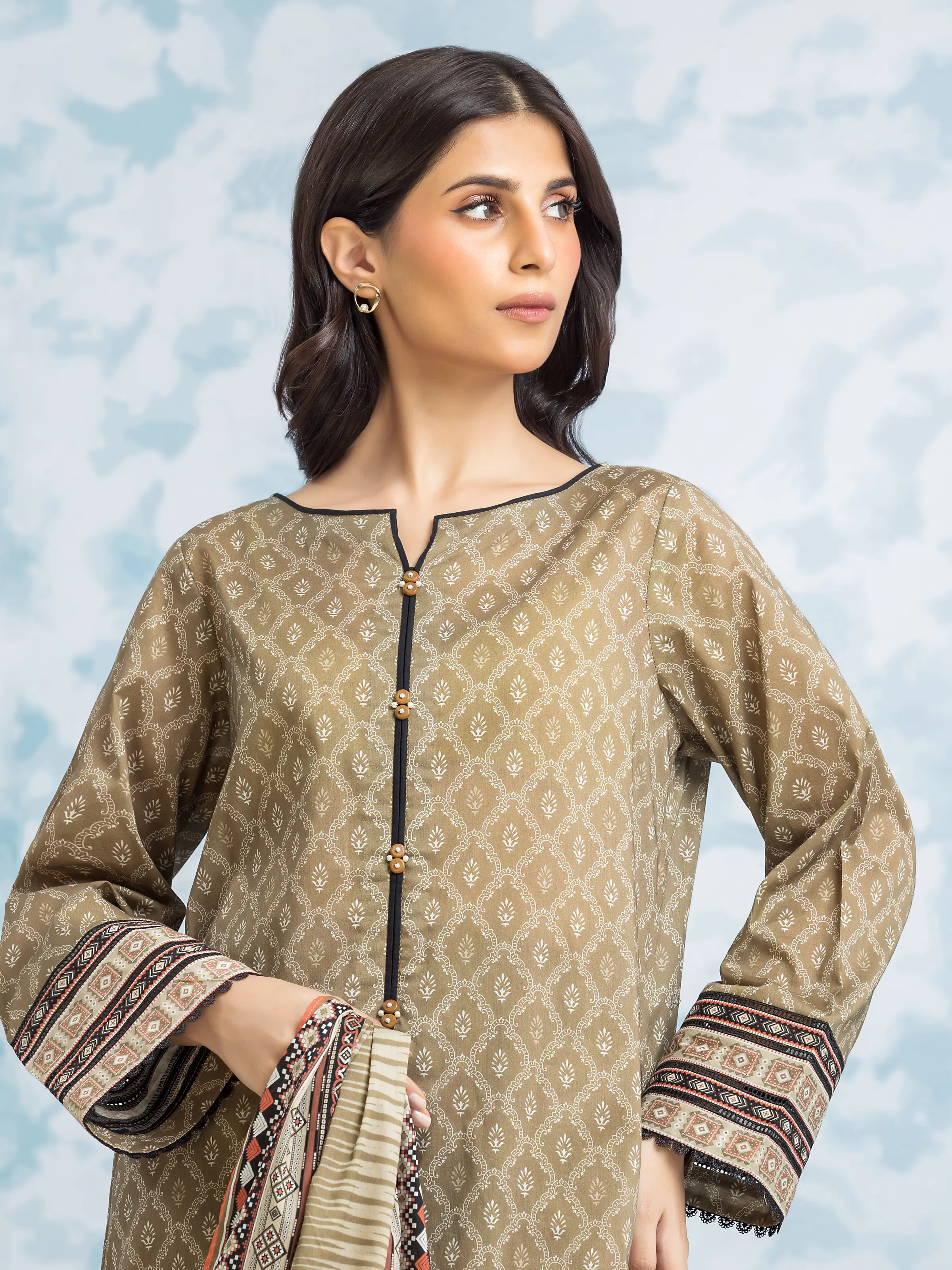 Printed Khaddar Suit - EWU24A3-28351-3P - Image 4