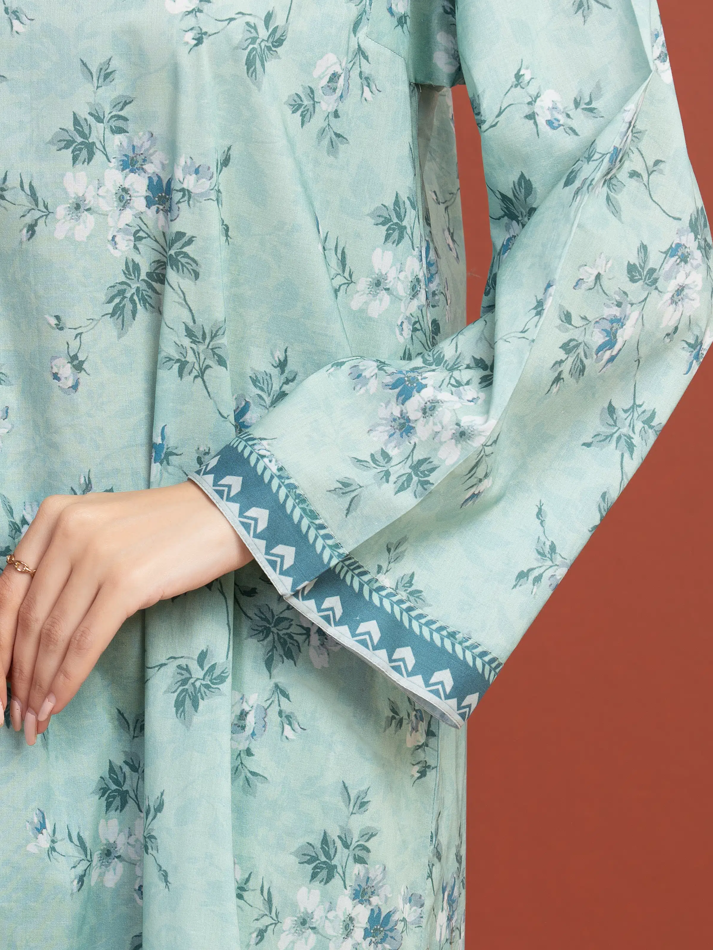 Printed Lawn Suit - EWU5A1-35294-3P - Image 4