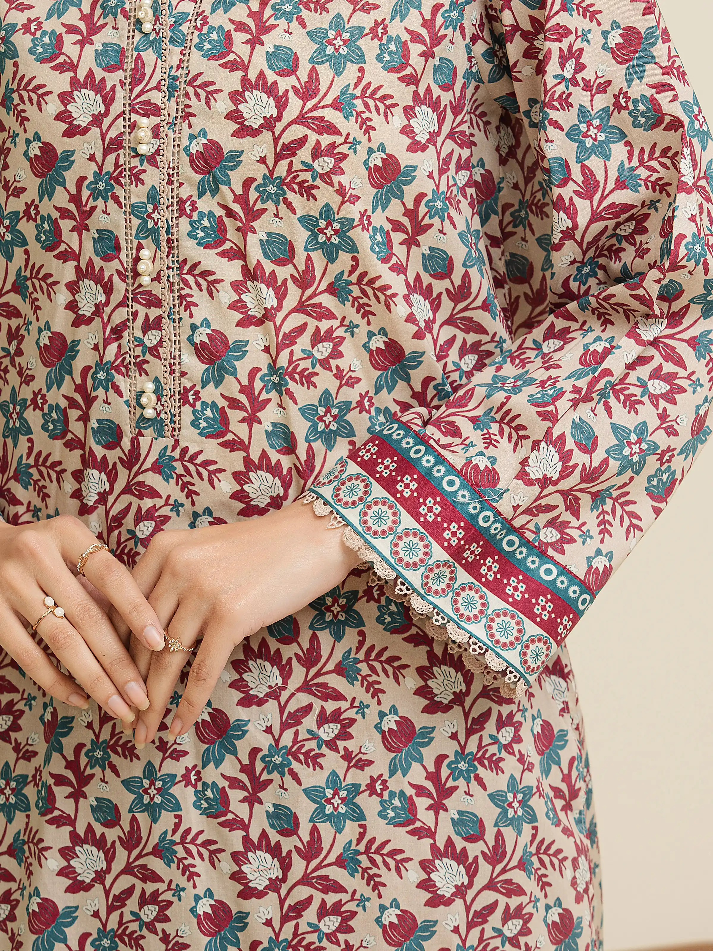 Printed Lawn Shirt Trouser - EWU5A1-35175ST - Image 3