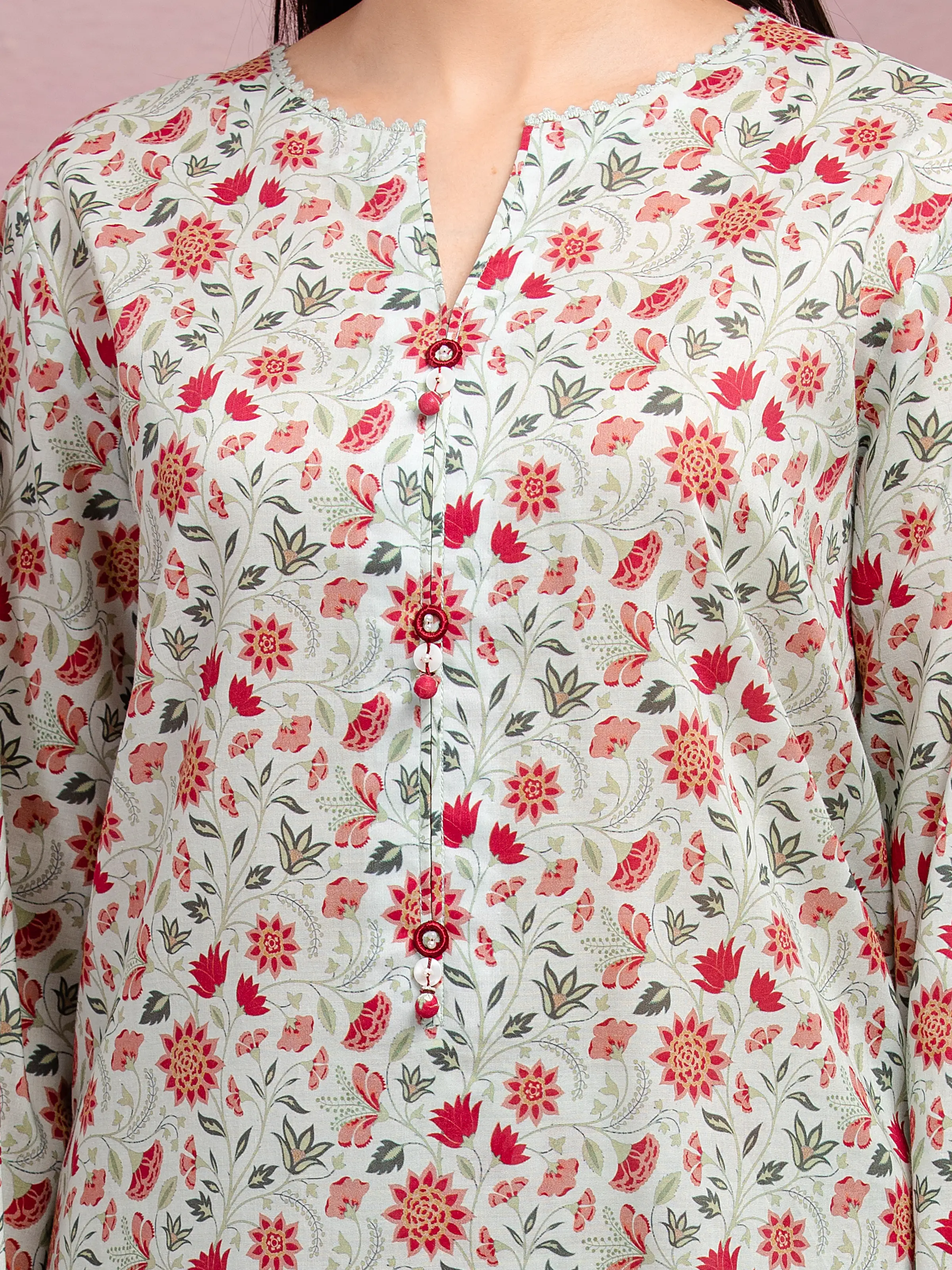 Printed Lawn Suit - EWU5A1-35045-3P - Image 4