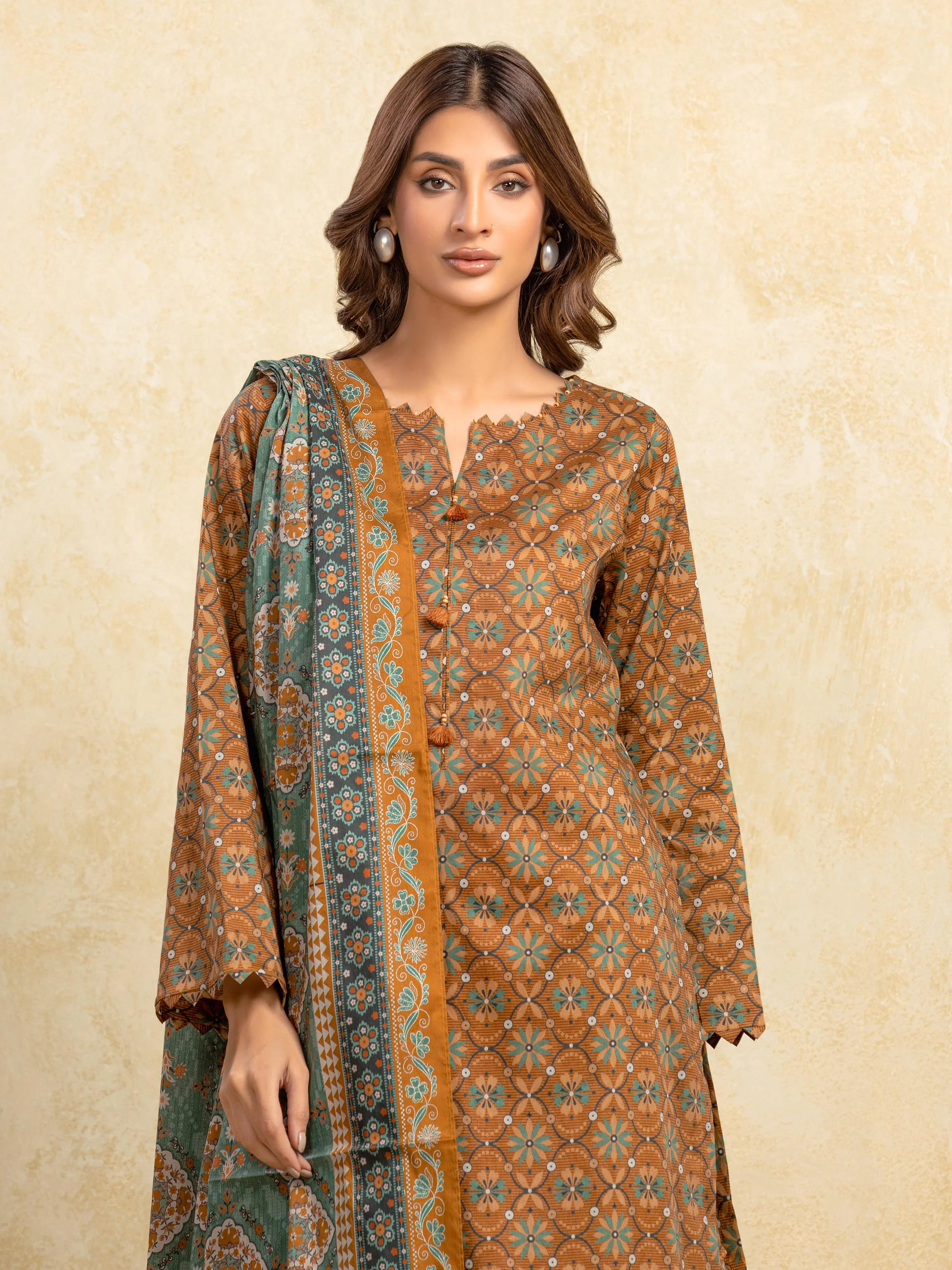 Printed Khaddar Suit - EWU5A3-35988-3P - Image 2