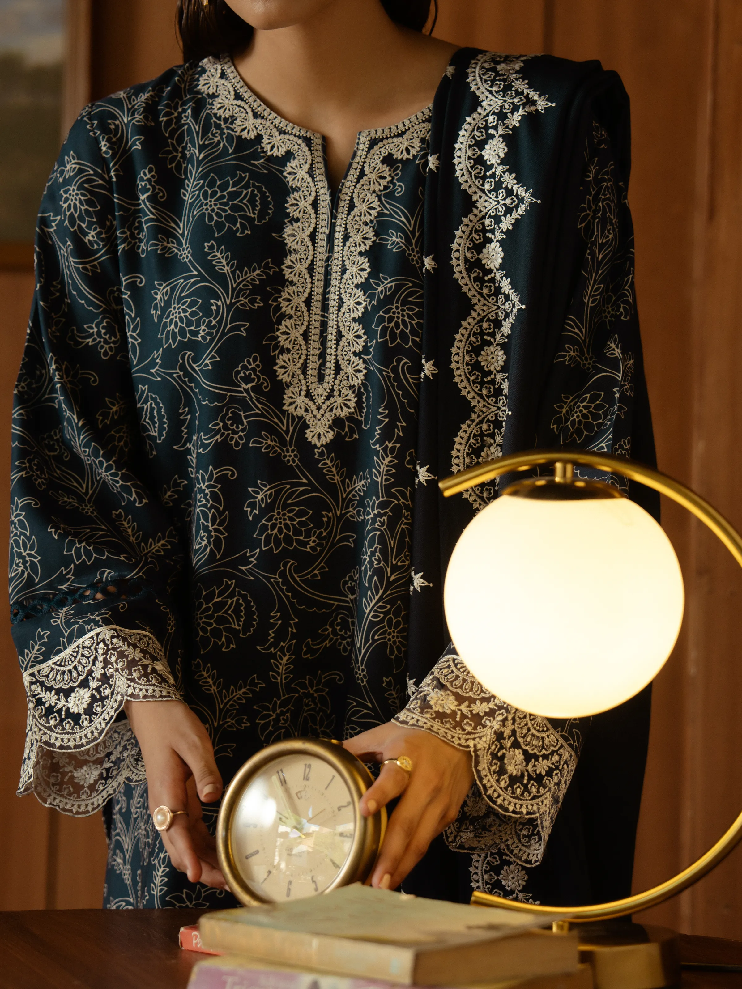 Embroidered Marina Twill Suit - EWU24V14-30177-3P - Image 5