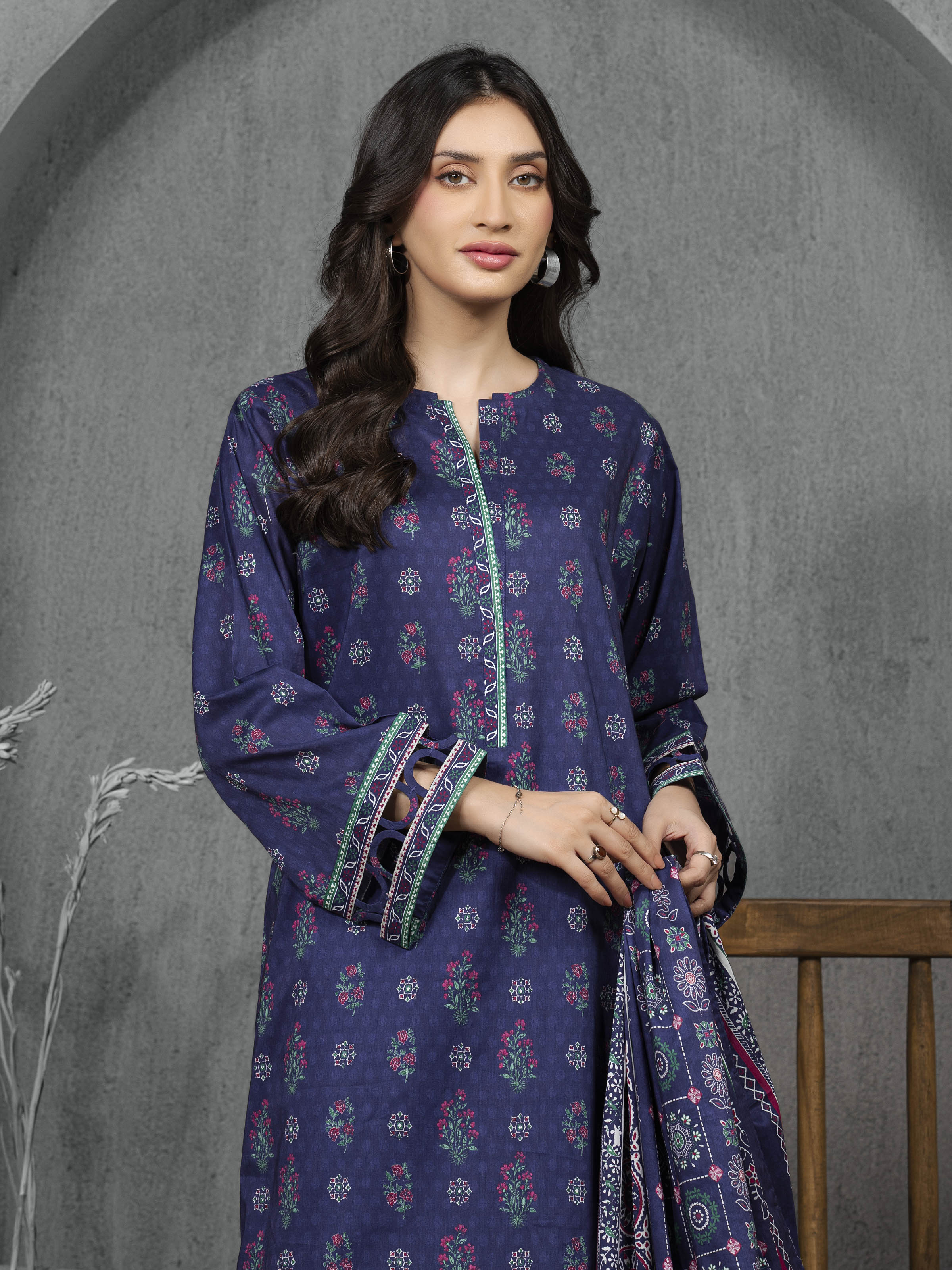 Printed Cambric Suit - EWU5A2-35818-3P - Image 2