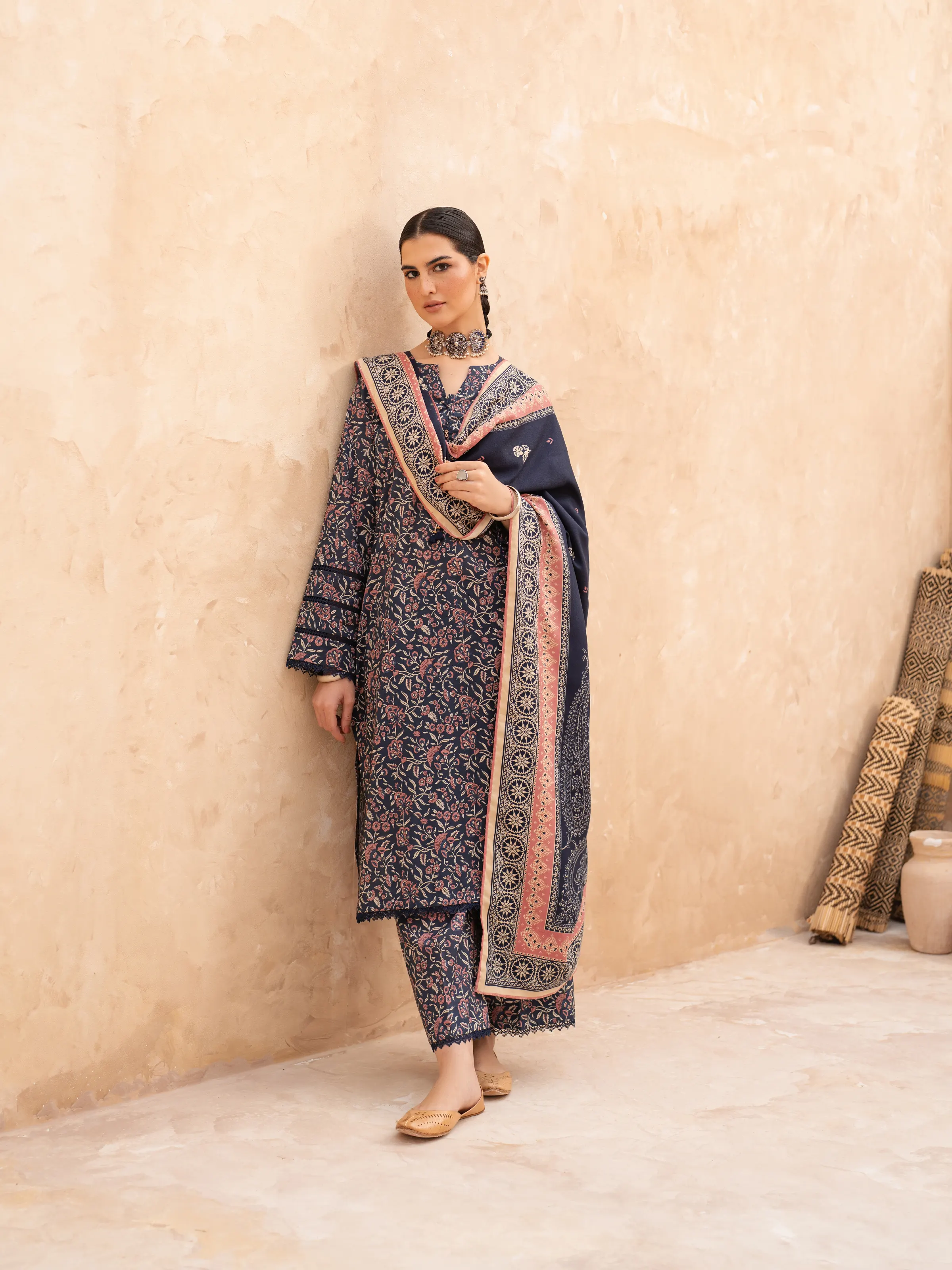 Printed Khaddar Suit - EWU24M3-080 - Image 4