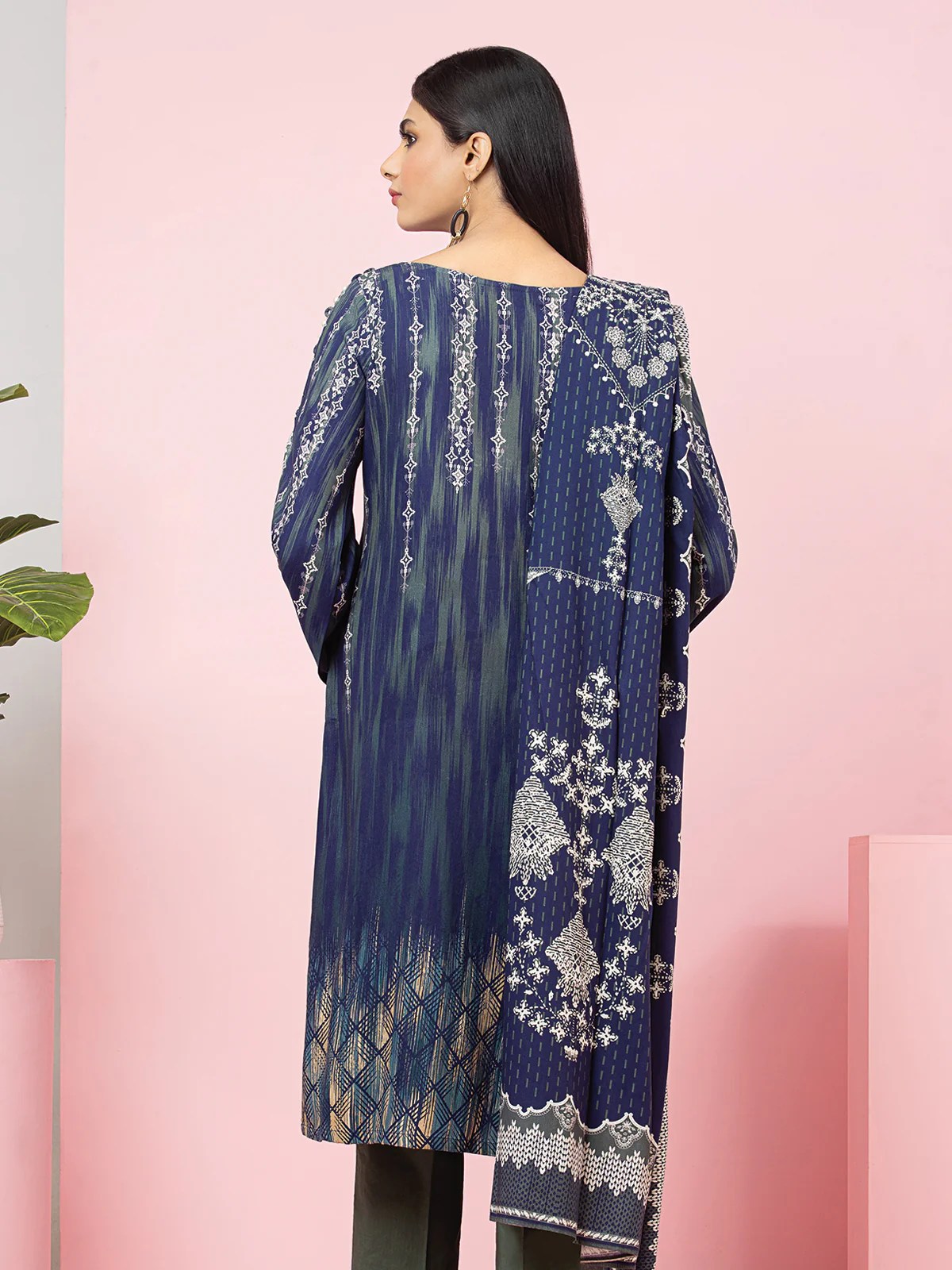Printed Viscose Suit - EWU22A4-24024XXL - Image 2