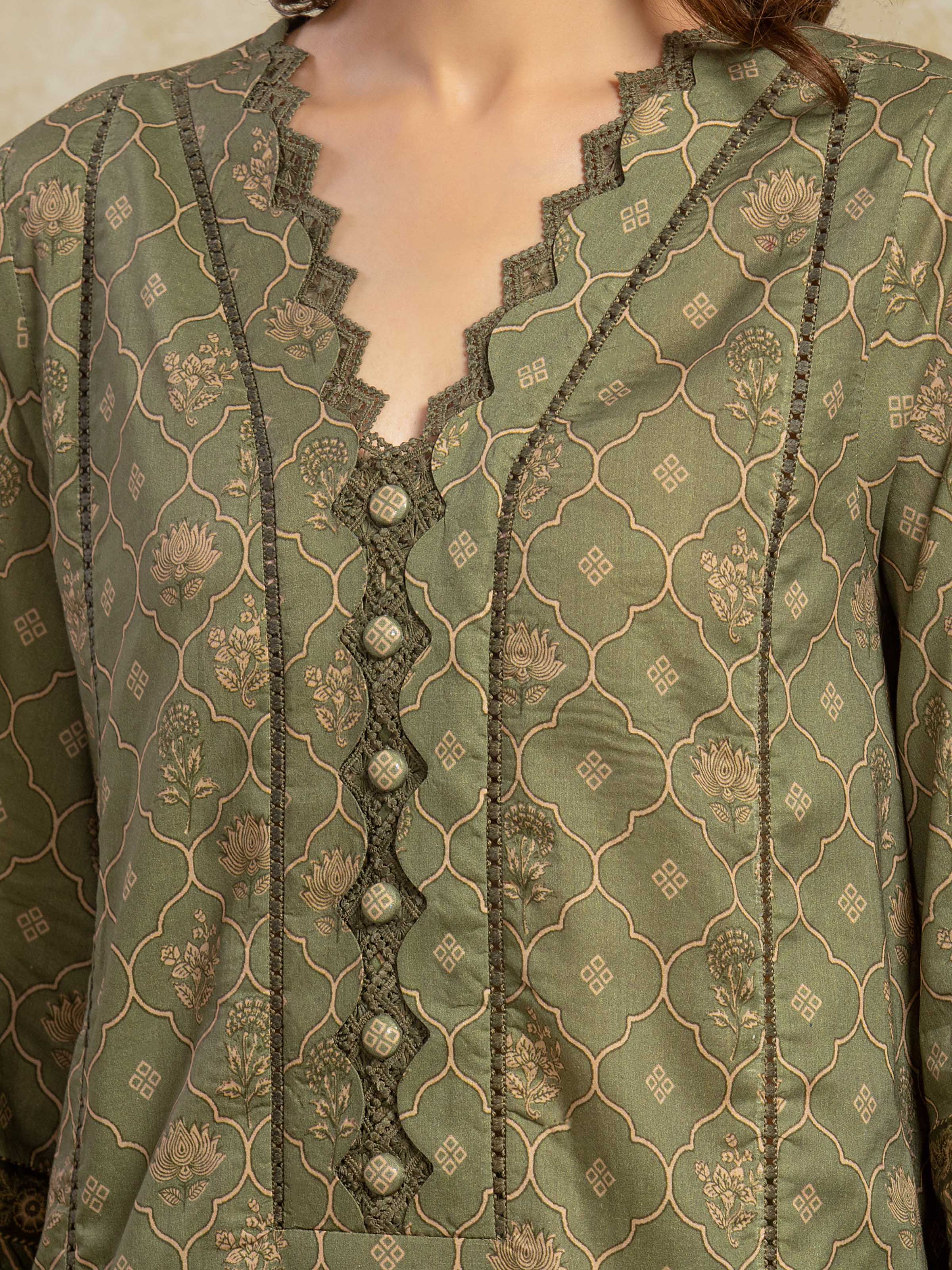 Printed Khaddar Suit - EWU5A3-35916-3P - Image 4