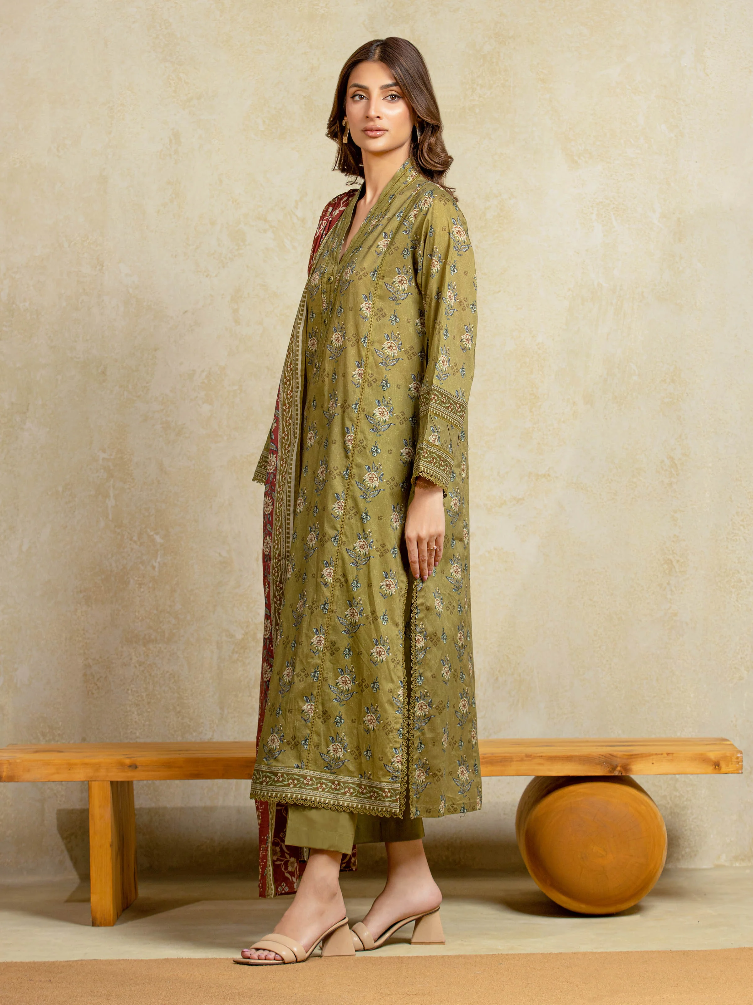 Printed Khaddar Suit - EWU5A3-35957-3P - Image 4